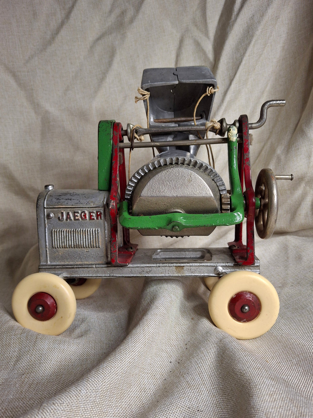 Antique Kenton Jaeger Cement Mixer XL Largest Series Cast Iron & Aluminum Toy