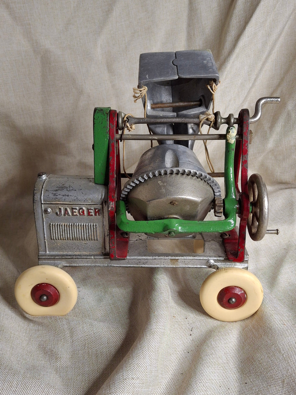 Antique Kenton Jaeger Cement Mixer XL Largest Series Cast Iron & Aluminum Toy