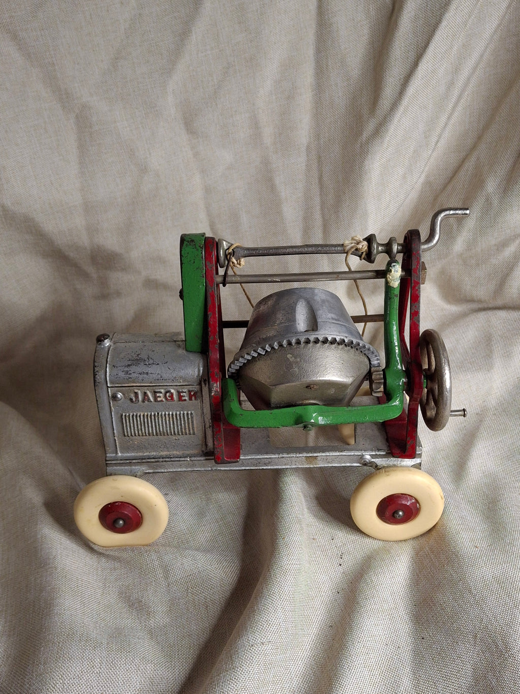 Antique Kenton Jaeger Cement Mixer XL Largest Series Cast Iron & Aluminum Toy