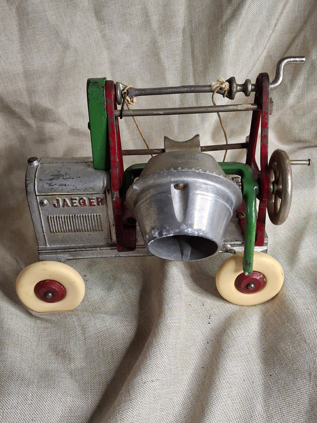 Antique Kenton Jaeger Cement Mixer XL Largest Series Cast Iron & Aluminum Toy