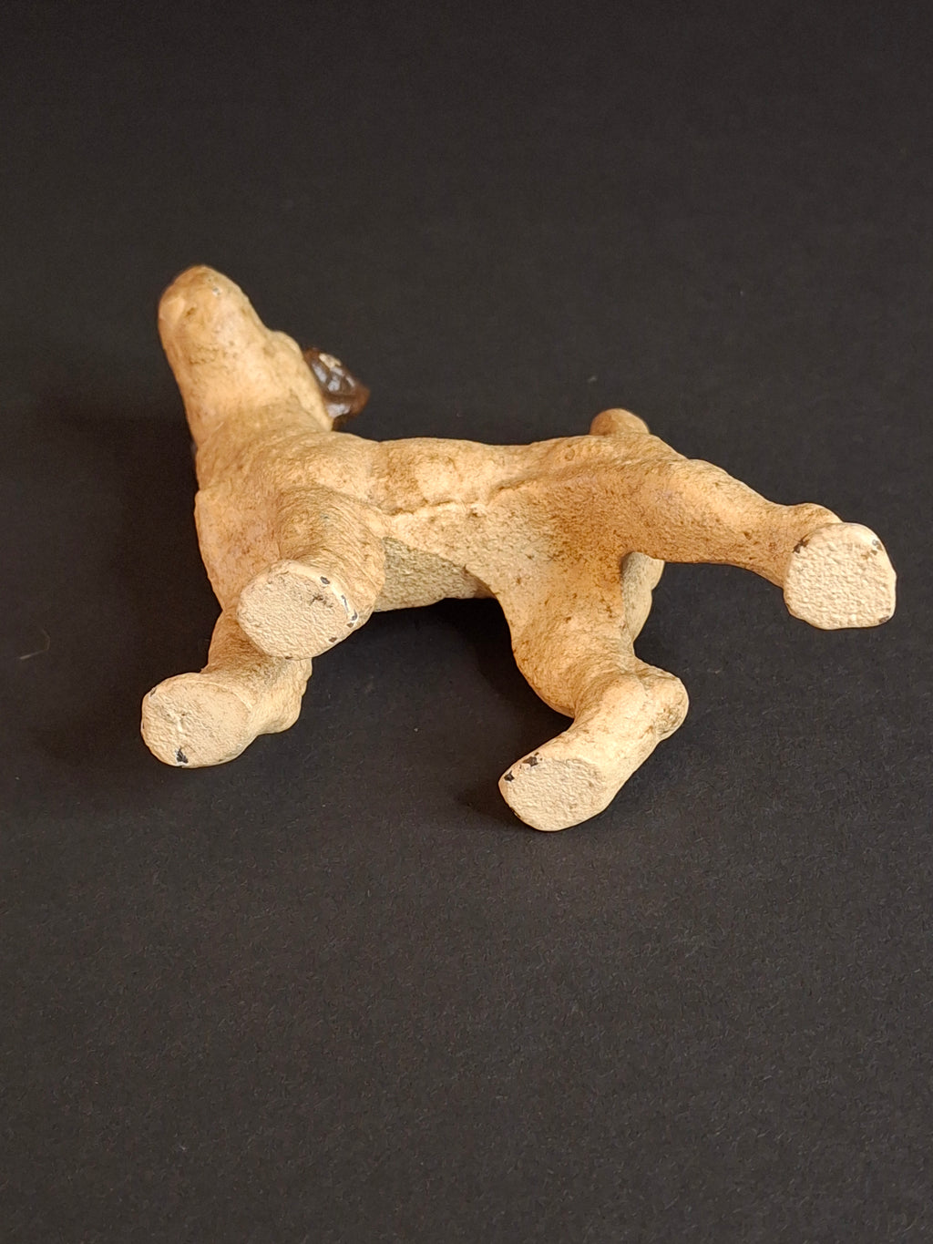 Antique Hubley Cast Iron Airedale Terrier Puppy Dog Figurine Paperweight Orig Paint