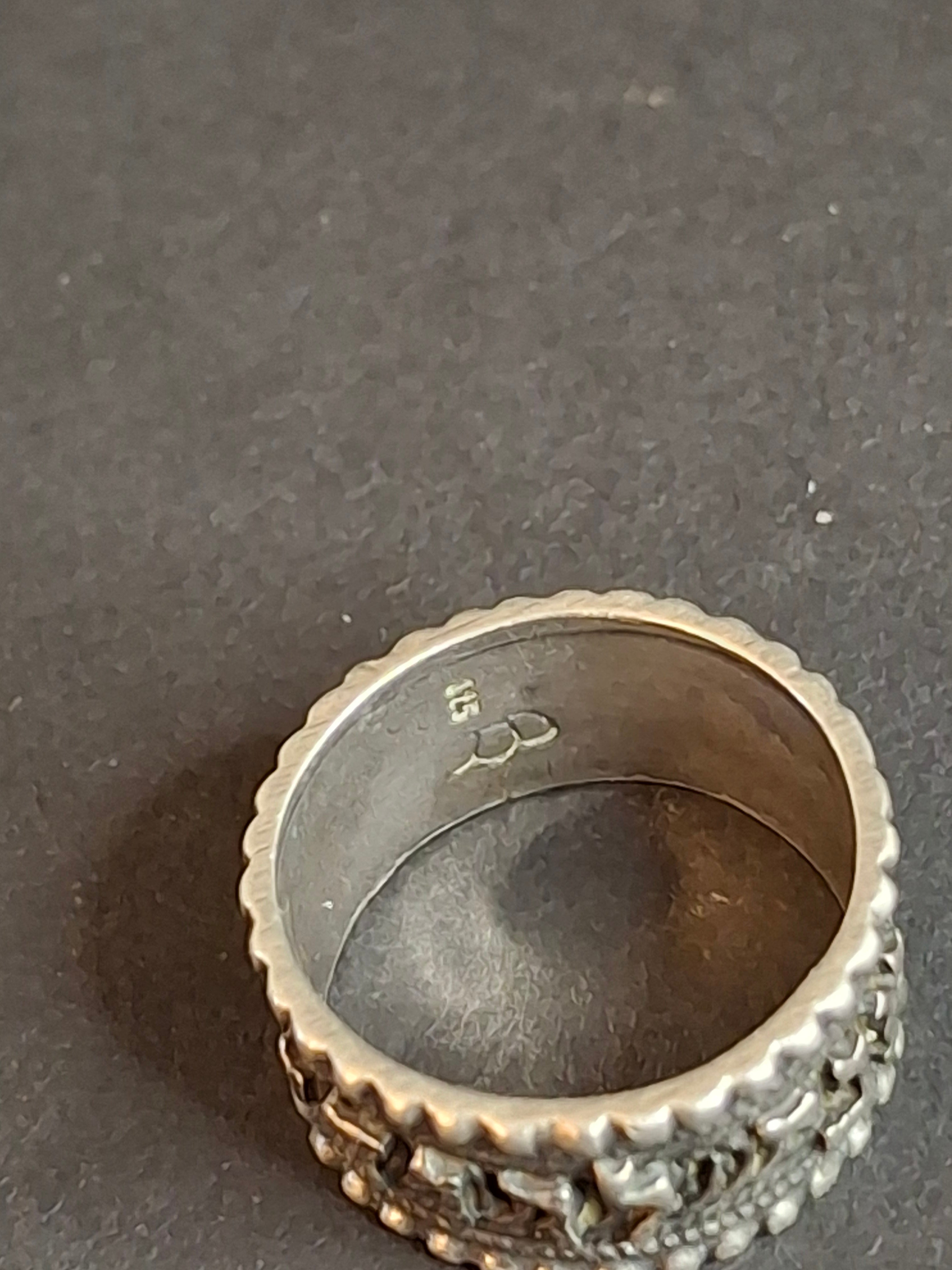 Vintage Sterling Silver Hebrew Ring Ani L’Dodi Size 6.5 Judaica