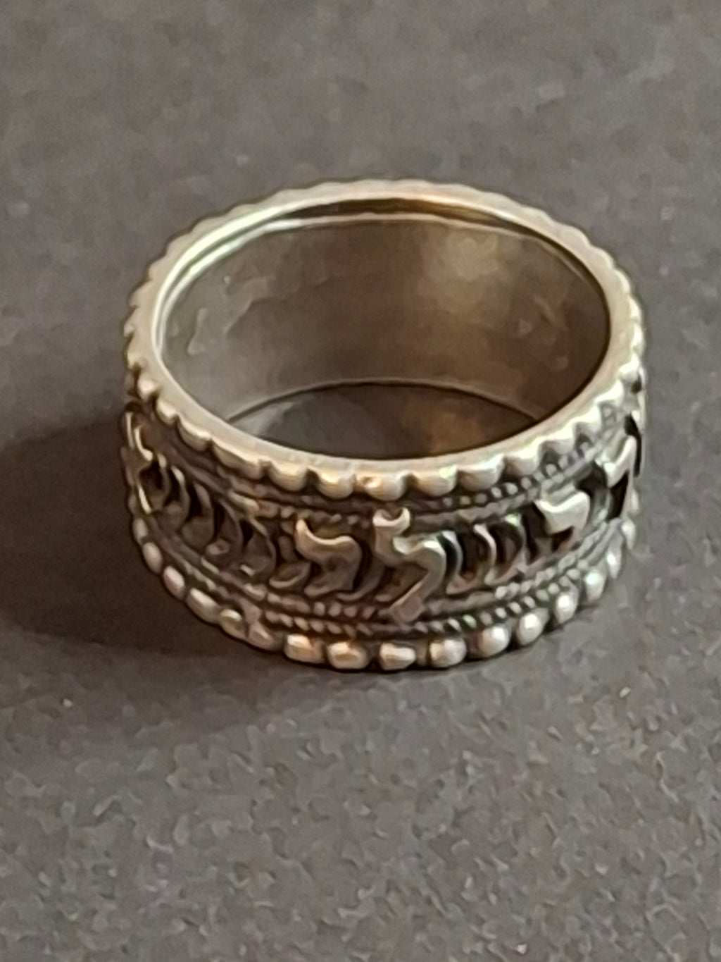 Vintage Sterling Silver Hebrew Ring Ani L’Dodi Size 6.5 Judaica