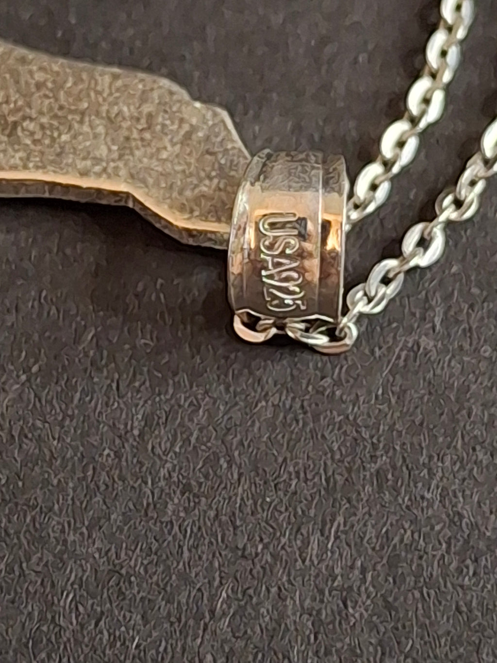 Sterling Silver Israel Map Pendant Necklace 925 Star of David Blue Stone 18"