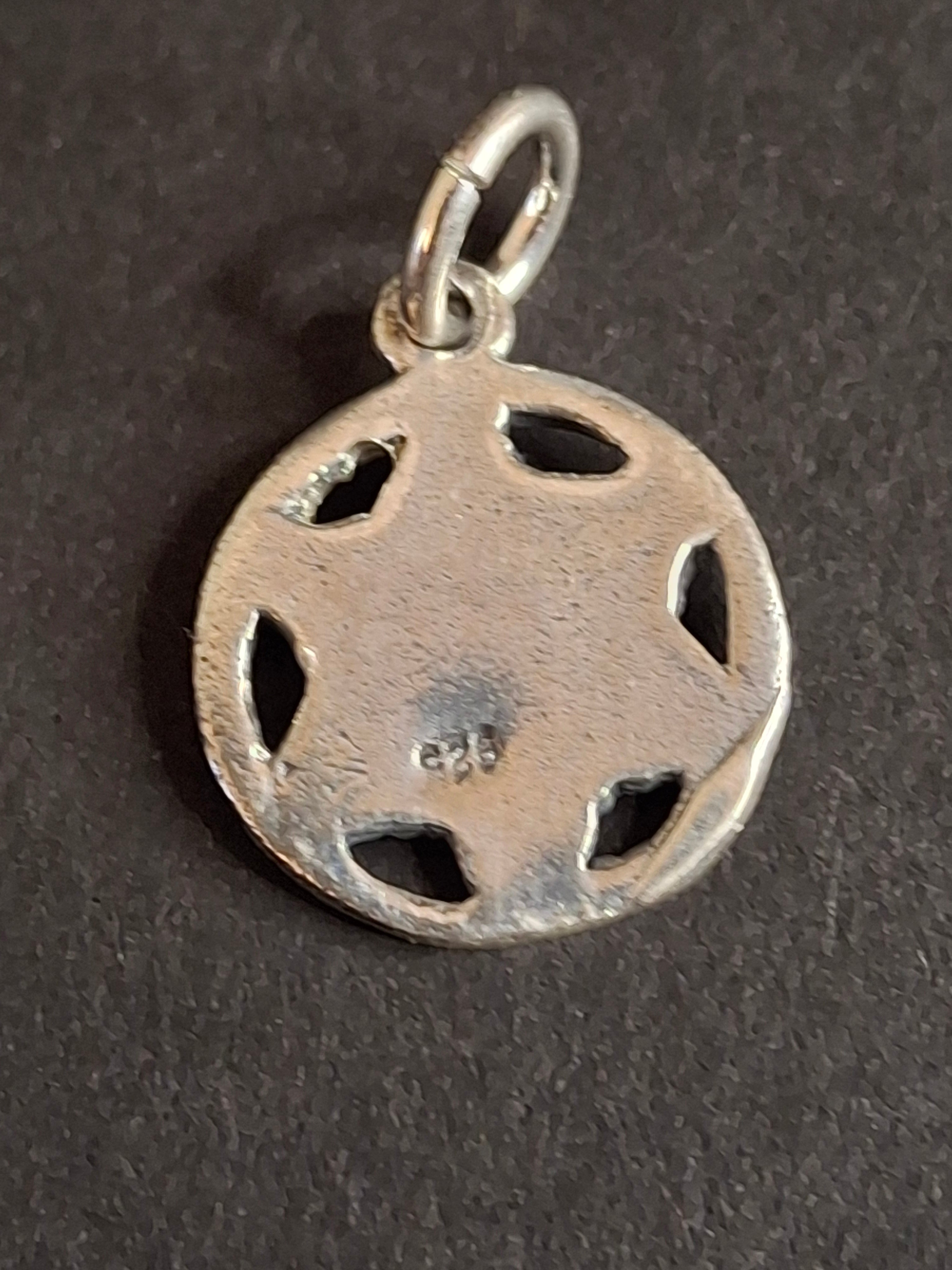 Vintage Sterling Silver Star of David Pendant Ten Commandments Tablets 925 Judaica