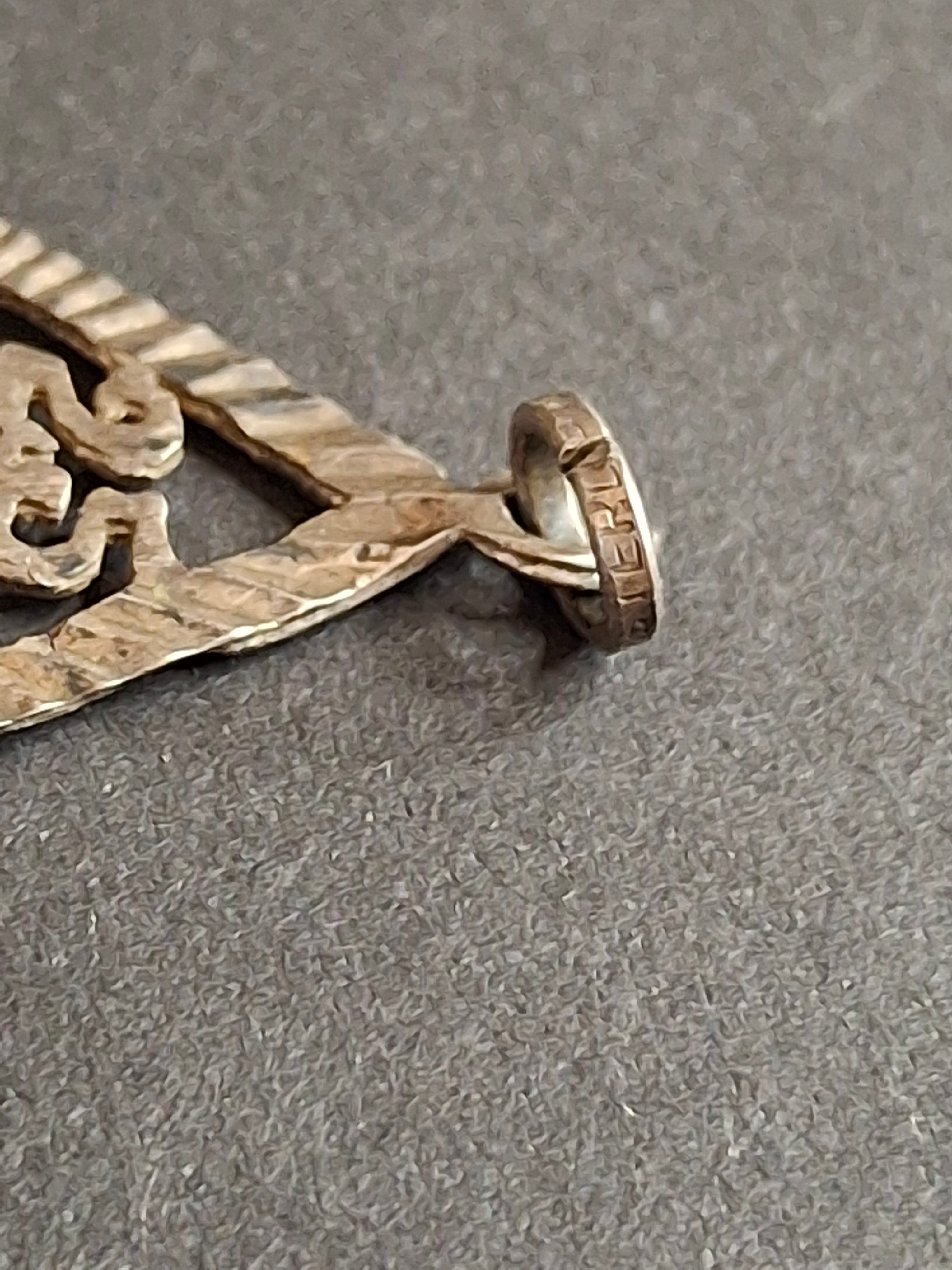 Vintage Israel 25th Anniversary Menorah Pendant Sterling Silver 925 Israel 1973