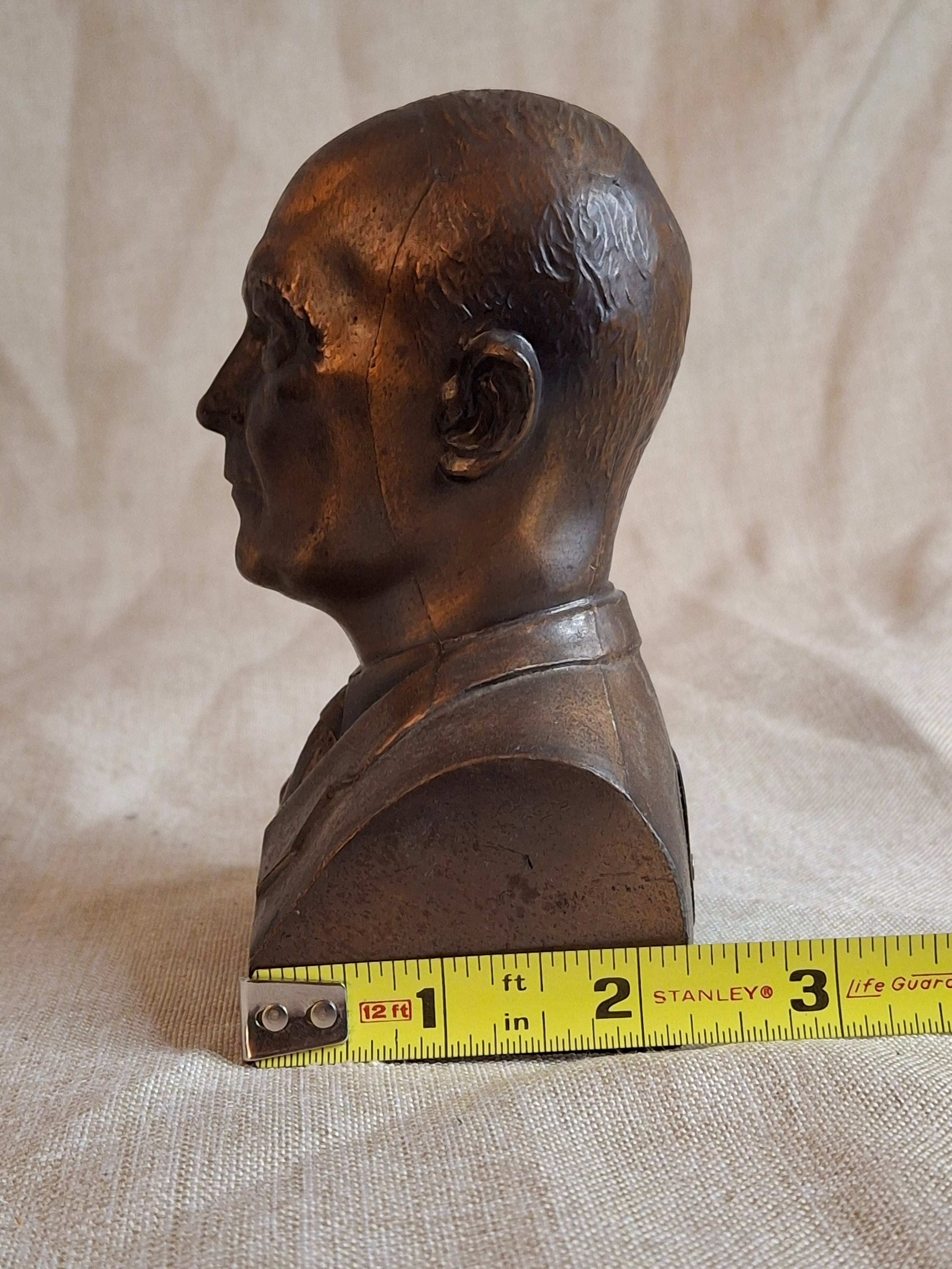 Vintage Eisenhower Banthrico Metal Bank Union Trust Co Concord NH Bust Statue