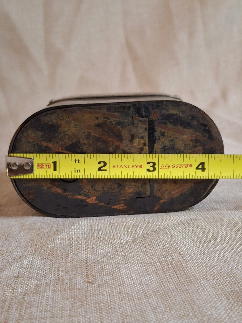 Antique Rare 1905 W.F. Burns Steel Private Banker Plate Marbled Striations with KEY