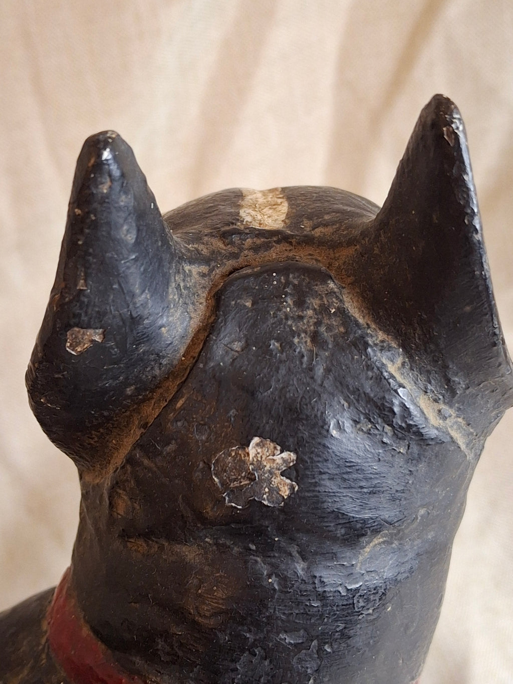 Antique National Foundry Cast Iron Boston Terrier Dog Doorstop Left Facing #149 C. 1920s