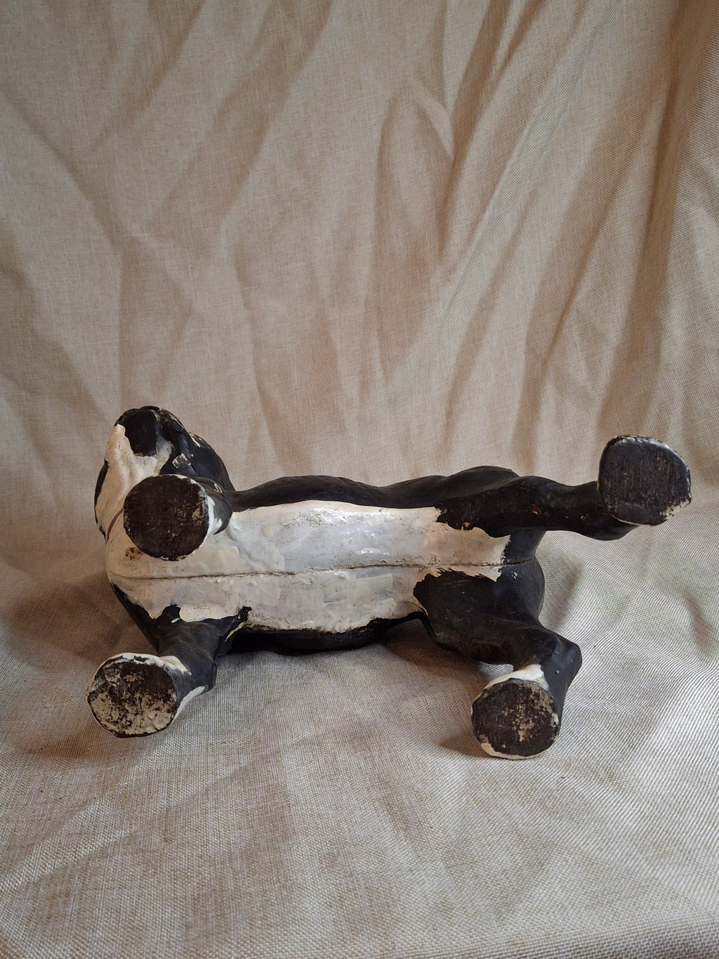Antique National Foundry Cast Iron Boston Terrier Dog Doorstop Left Facing #149 C. 1920s