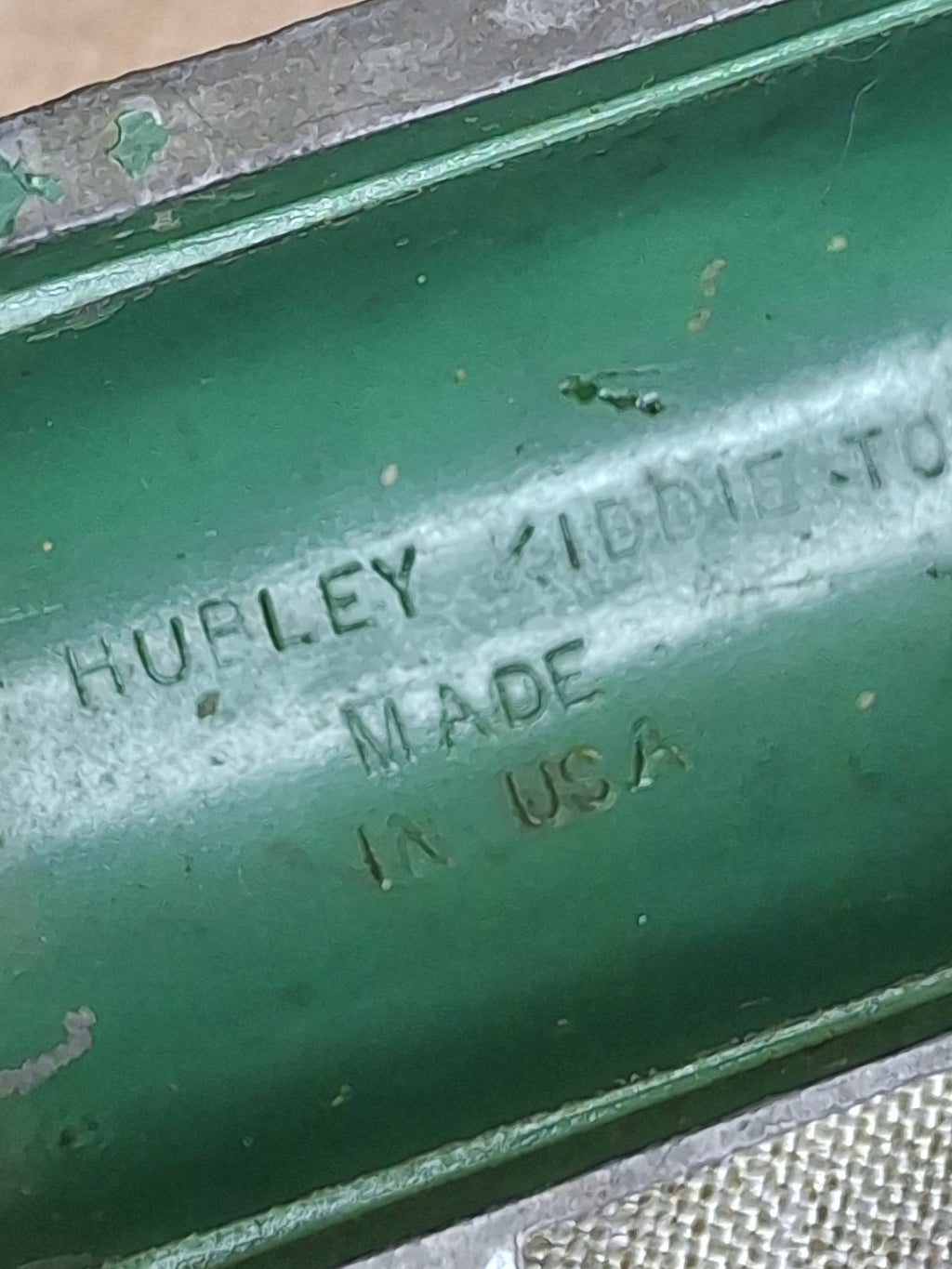 Vintage Hubley Kiddie Toy No. 457 Die-Cast #5 Race Car Green 6.75" USA 1940s