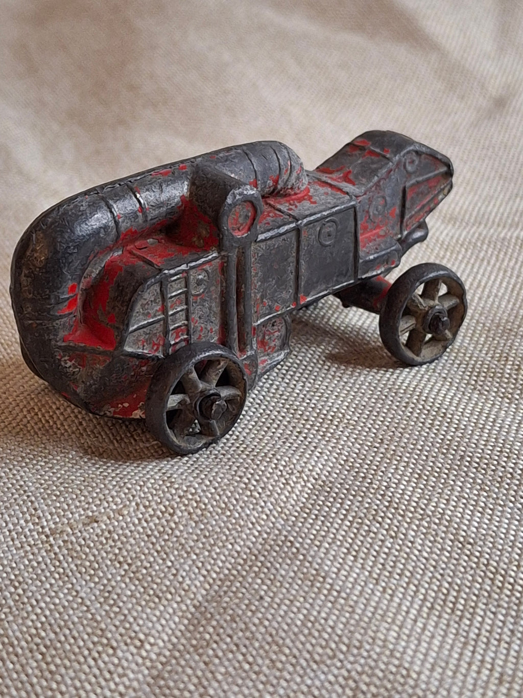 Antique Arcade Cast Iron McCormick-Deering Thresher Toy - Original Red Paint - c. 1920s