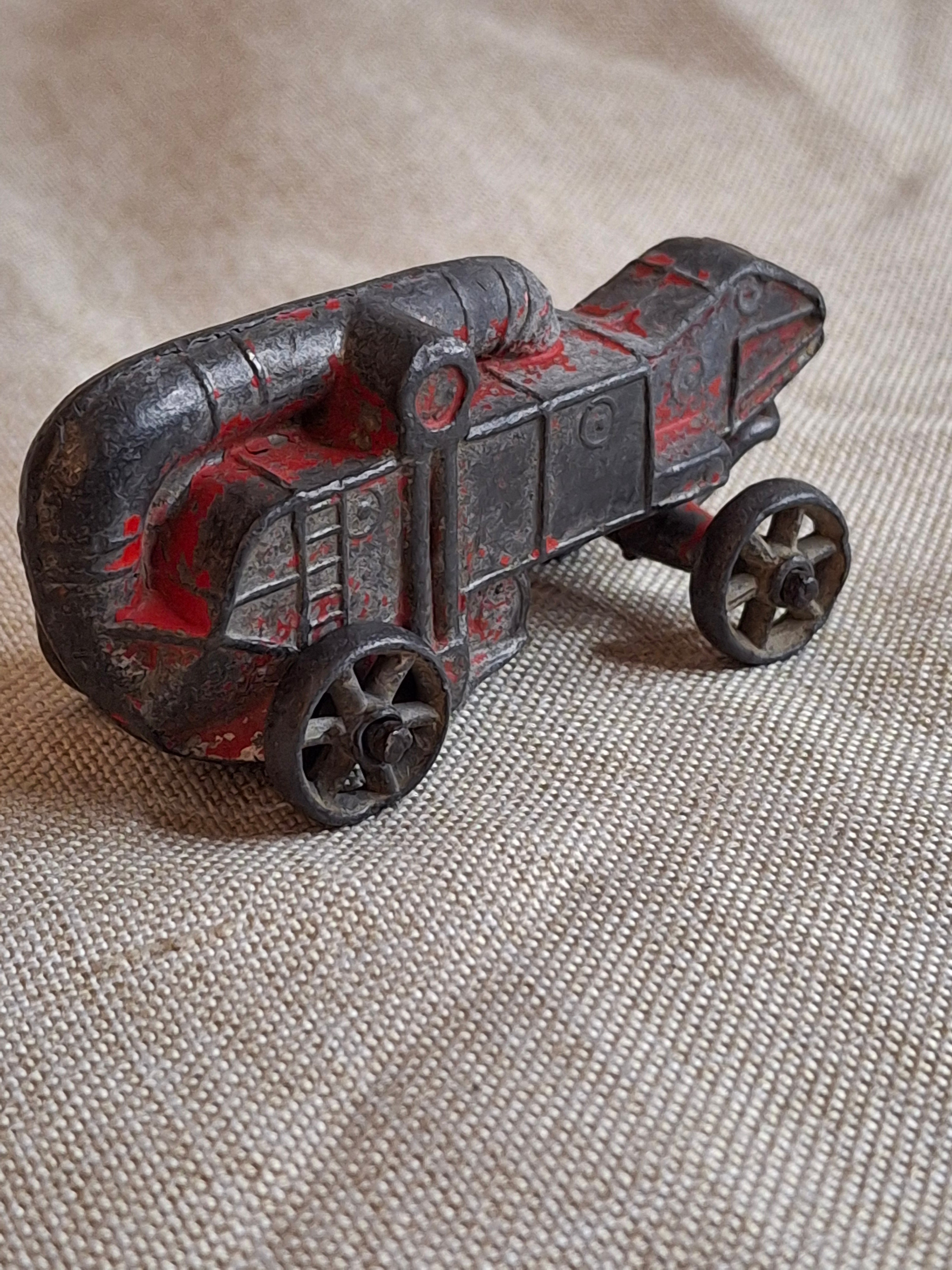 Antique Arcade Cast Iron McCormick-Deering Thresher Toy - Original Red Paint - c. 1920s