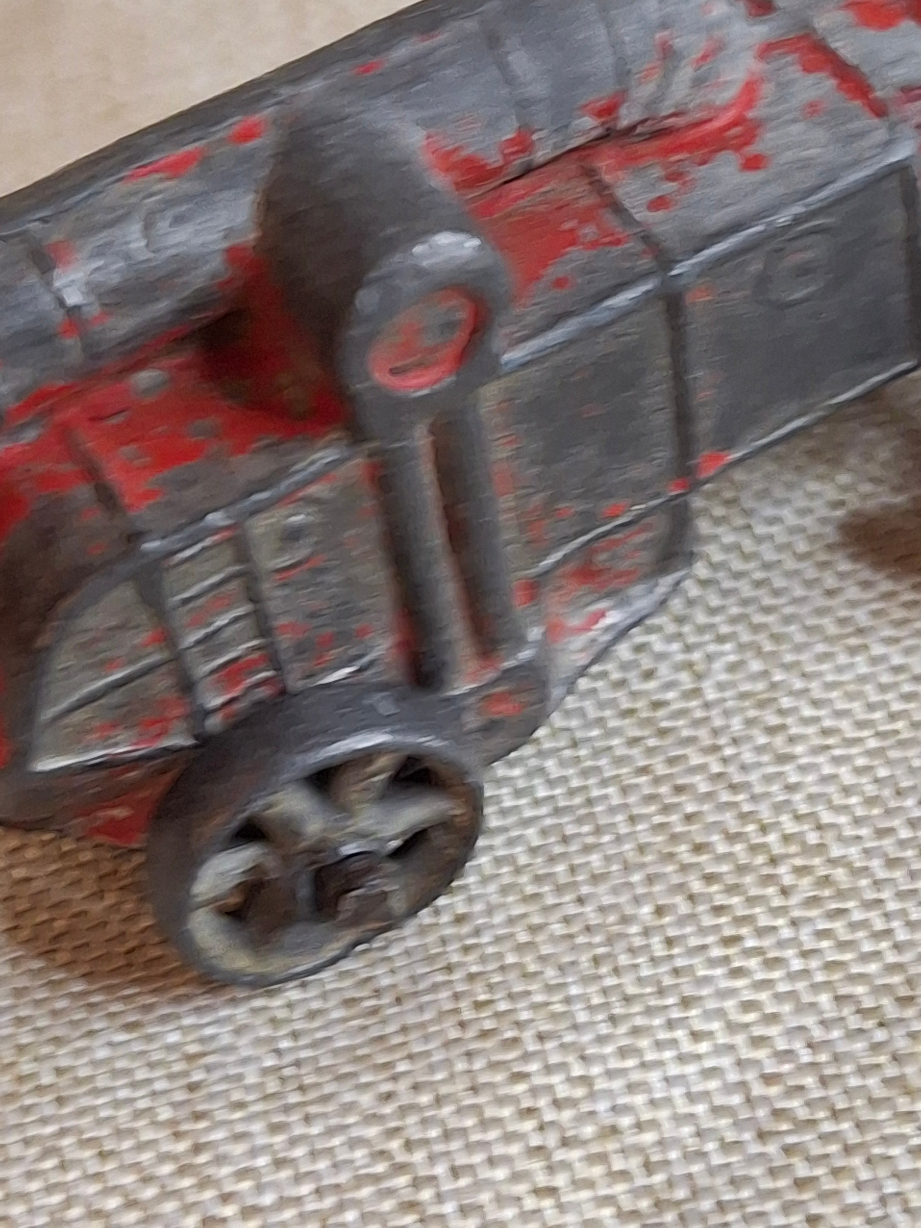 Antique Arcade Cast Iron McCormick-Deering Thresher Toy - Original Red Paint - c. 1920s