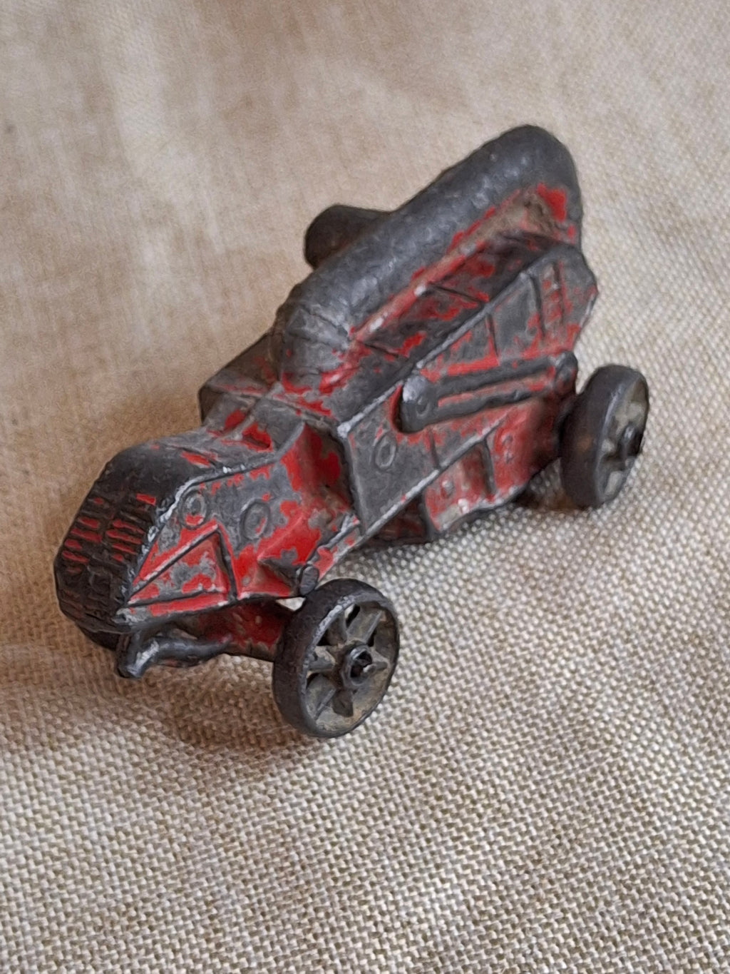 Antique Arcade Cast Iron McCormick-Deering Thresher Toy - Original Red Paint - c. 1920s