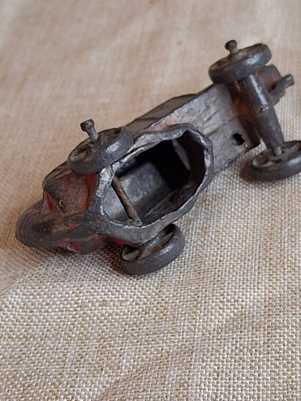 Antique Arcade Cast Iron McCormick-Deering Thresher Toy - Original Red Paint - c. 1920s