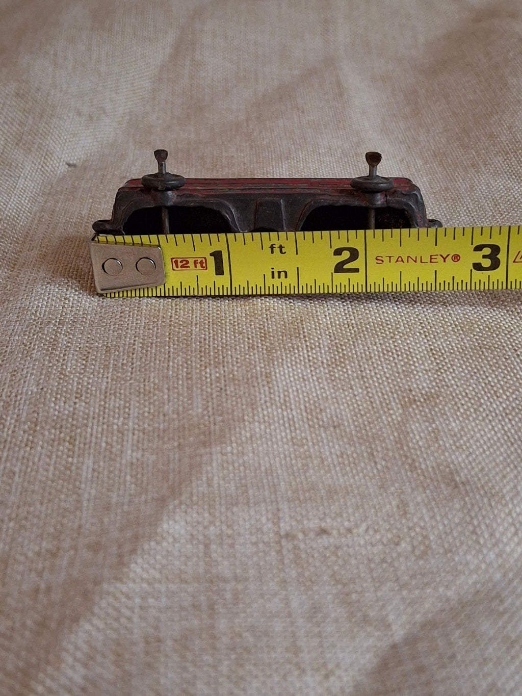 Antique Cast Iron Train Passenger Car New York Central Champion 2.5” Red and Black