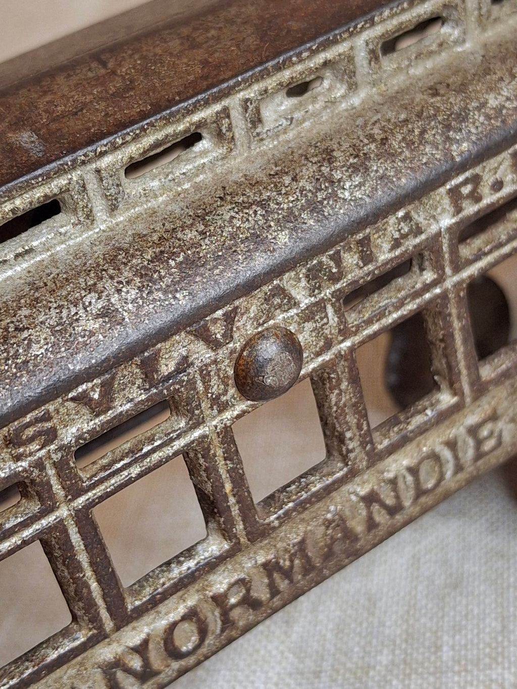 Antique Hubley Cast Iron Railroad Car No. 333 "Normandie" Pennsylvania RR Co.