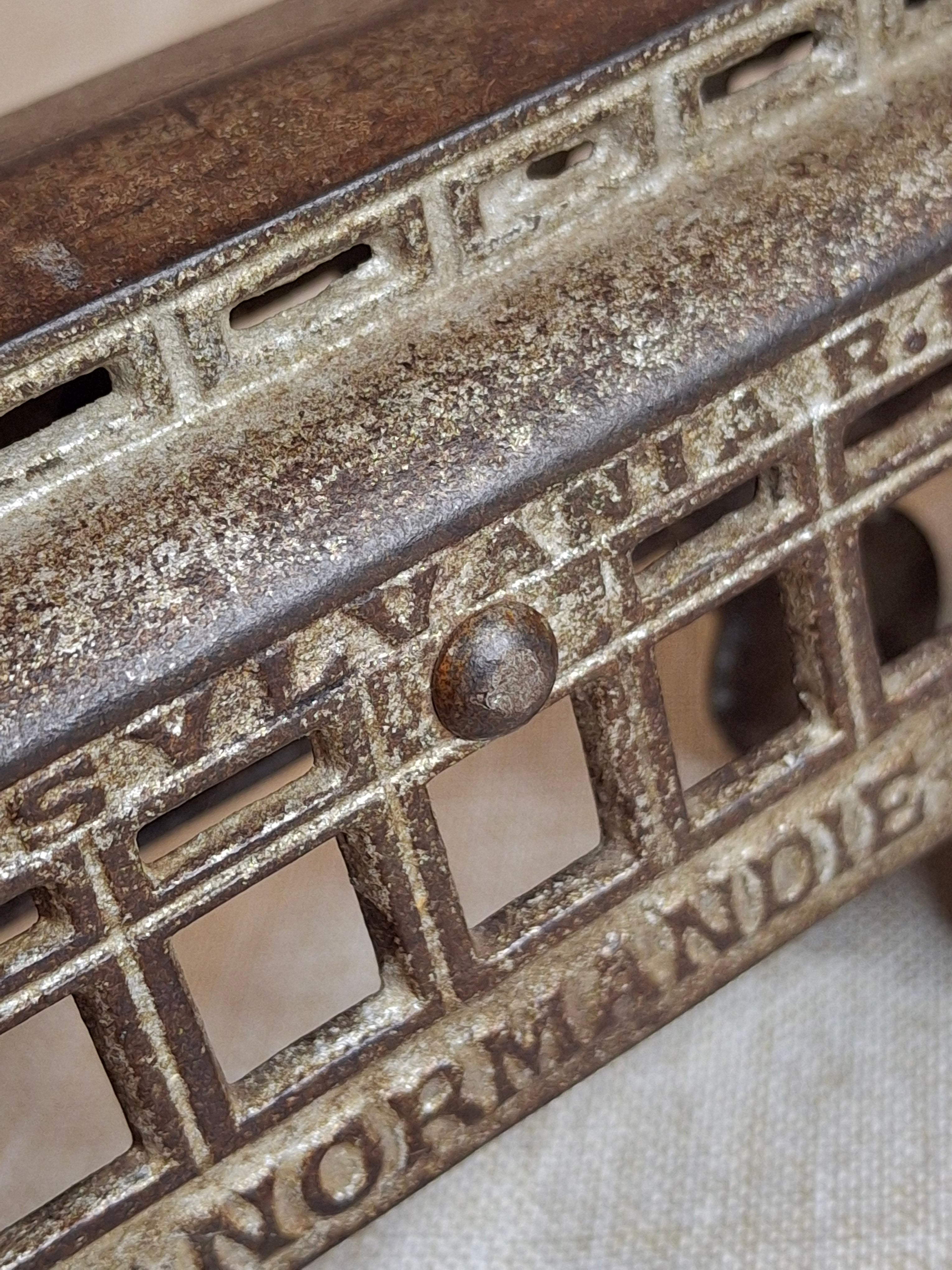 Antique Hubley Cast Iron Railroad Car No. 333 "Normandie" Pennsylvania RR Co.