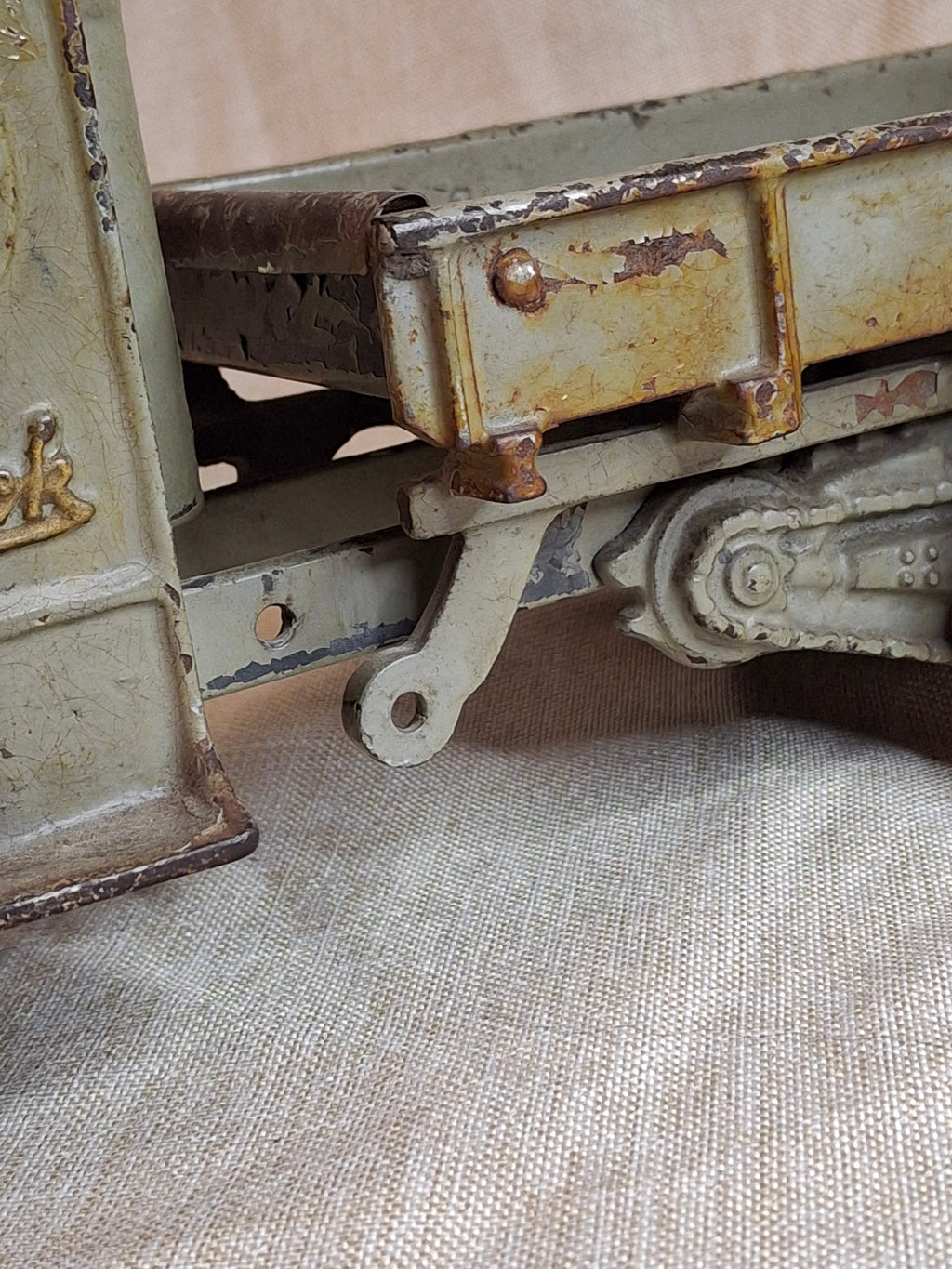 Antique ARCADE Cast Iron MACK AC Dump Truck Large 11.5" Original Paint & Driver c. 1925