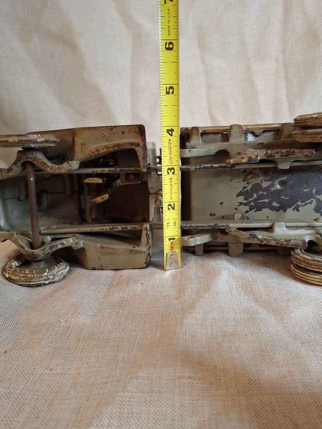 Antique ARCADE Cast Iron MACK AC Dump Truck Large 11.5" Original Paint & Driver c. 1925