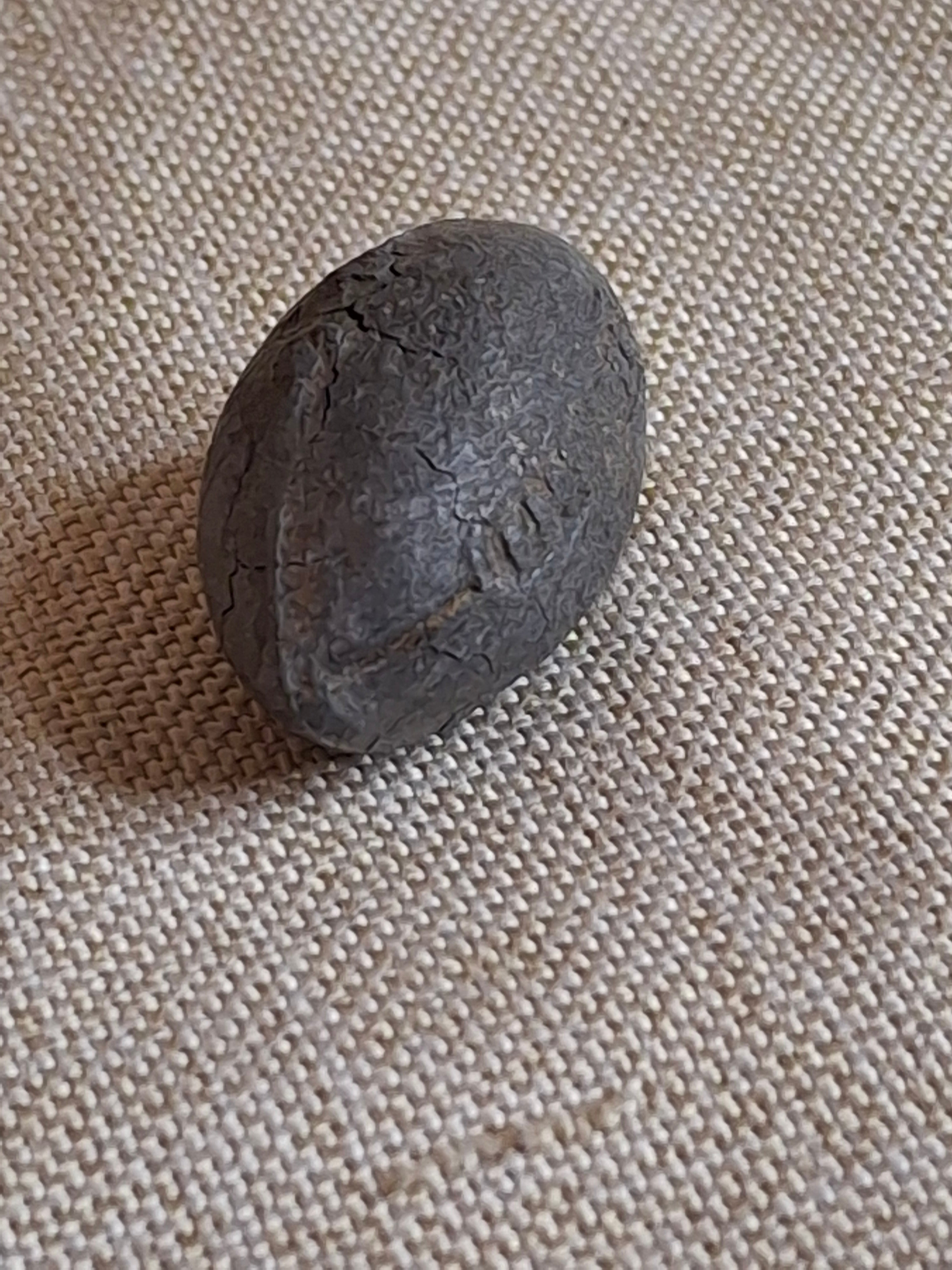 Antique Cast Iron Miniature Football Toy Accessory, Hubley or Kenton Era, 1.25", Original Surface