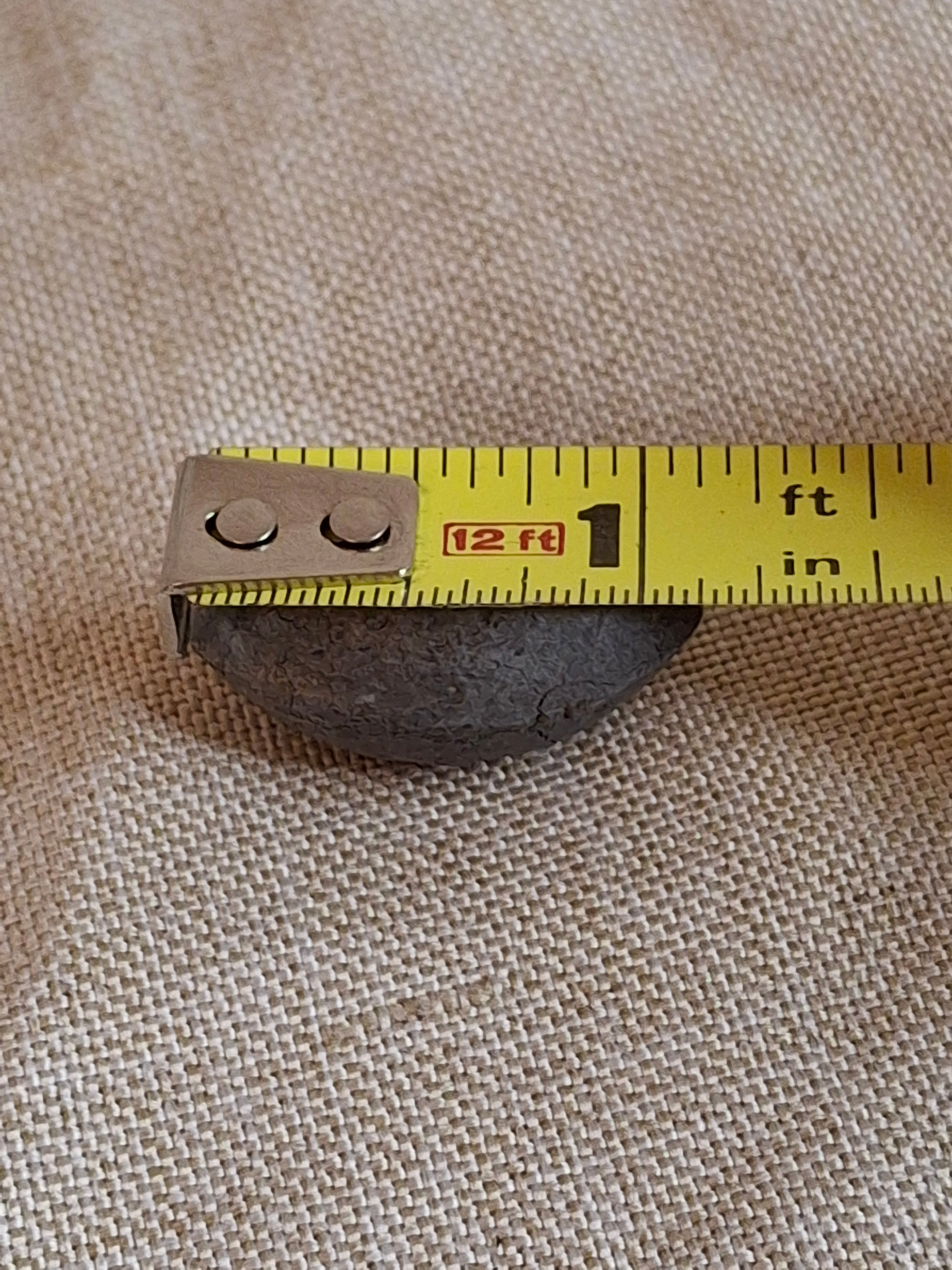 Antique Cast Iron Miniature Football Toy Accessory, Hubley or Kenton Era, 1.25", Original Surface