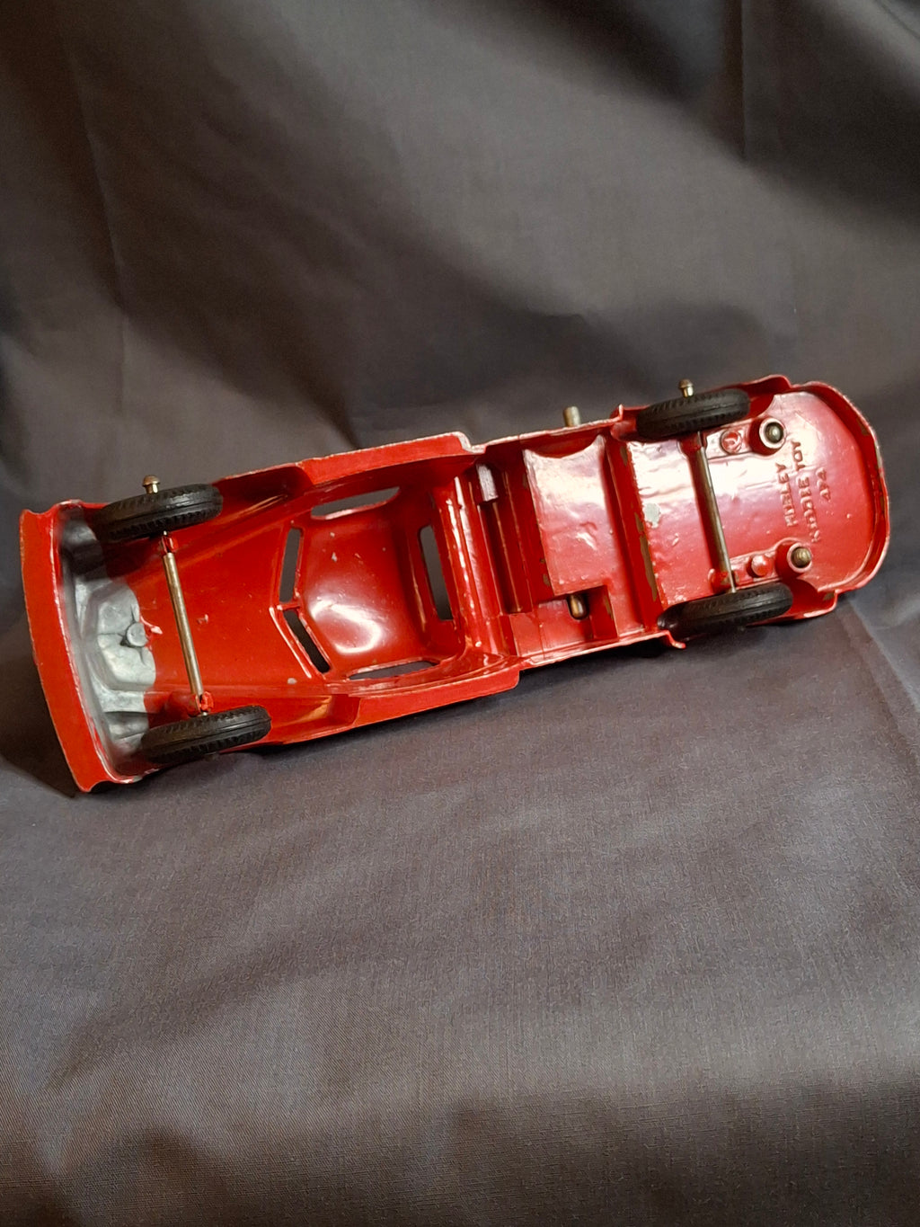 Vintage Hubley Kiddie Toy #474 Tow Truck Wrecker + Original Box | Working Winch | 1940s Die-Cast