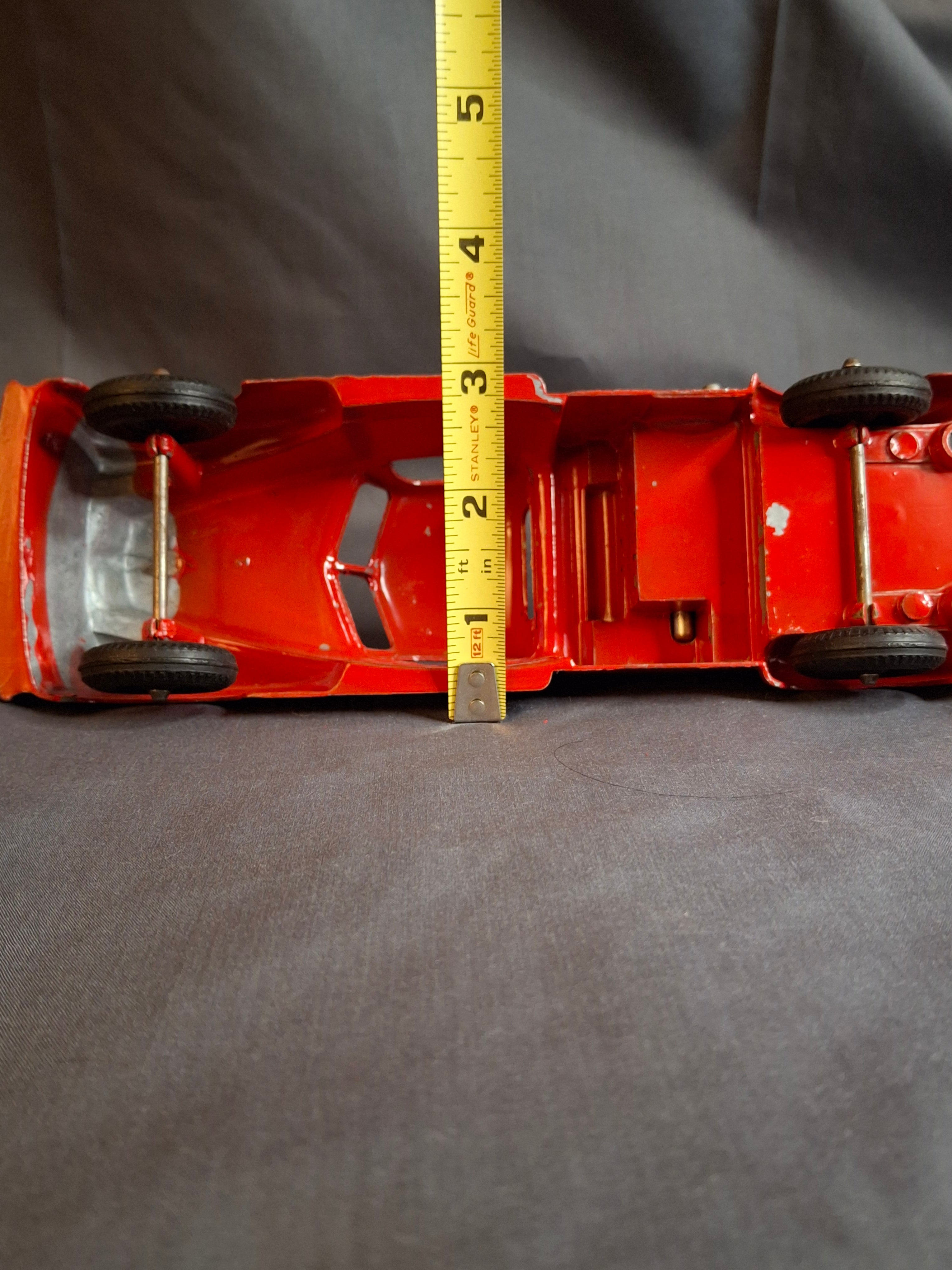 Vintage Hubley Kiddie Toy #474 Tow Truck Wrecker + Original Box | Working Winch | 1940s Die-Cast