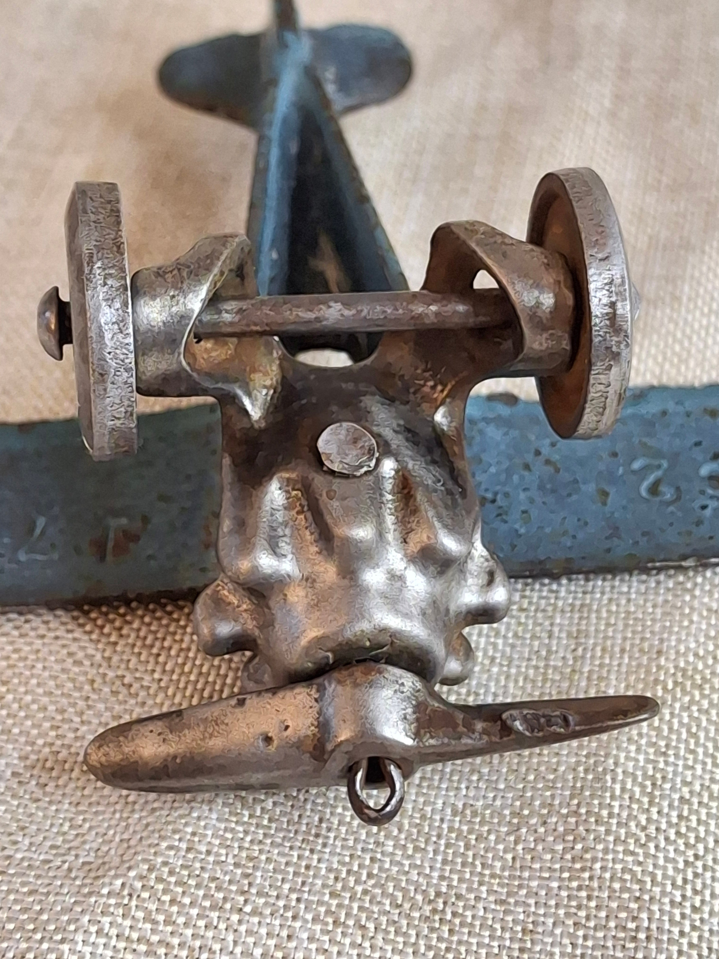 Antique Hubley Lindy Cast Iron Plane 1720 C2 Spirit of St. Louis Toy 1920s Blue