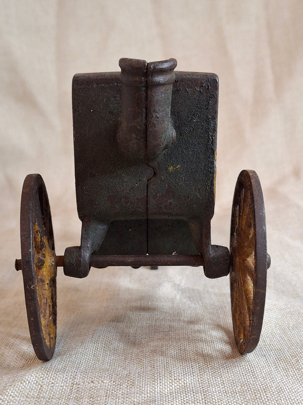Antique Cast Iron Hansom Cab Horse Drawn Carriage Toy - Original Paint - Hubley