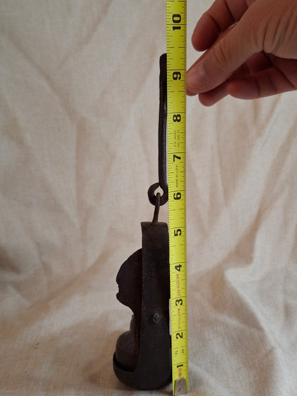 18th Century Wrought Iron Double Crusie Phoebe Lamp - Early American Primitive Lighting