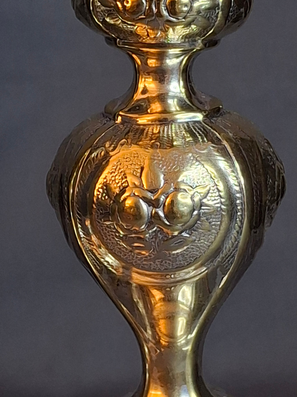 Antique Fraget Warsaw Shabbat Candlesticks Pair No. 4214 Polish Silver Plate 11"