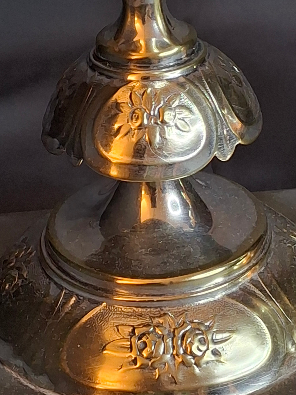 Antique Fraget Warsaw Shabbat Candlesticks Pair No. 4214 Polish Silver Plate 11"
