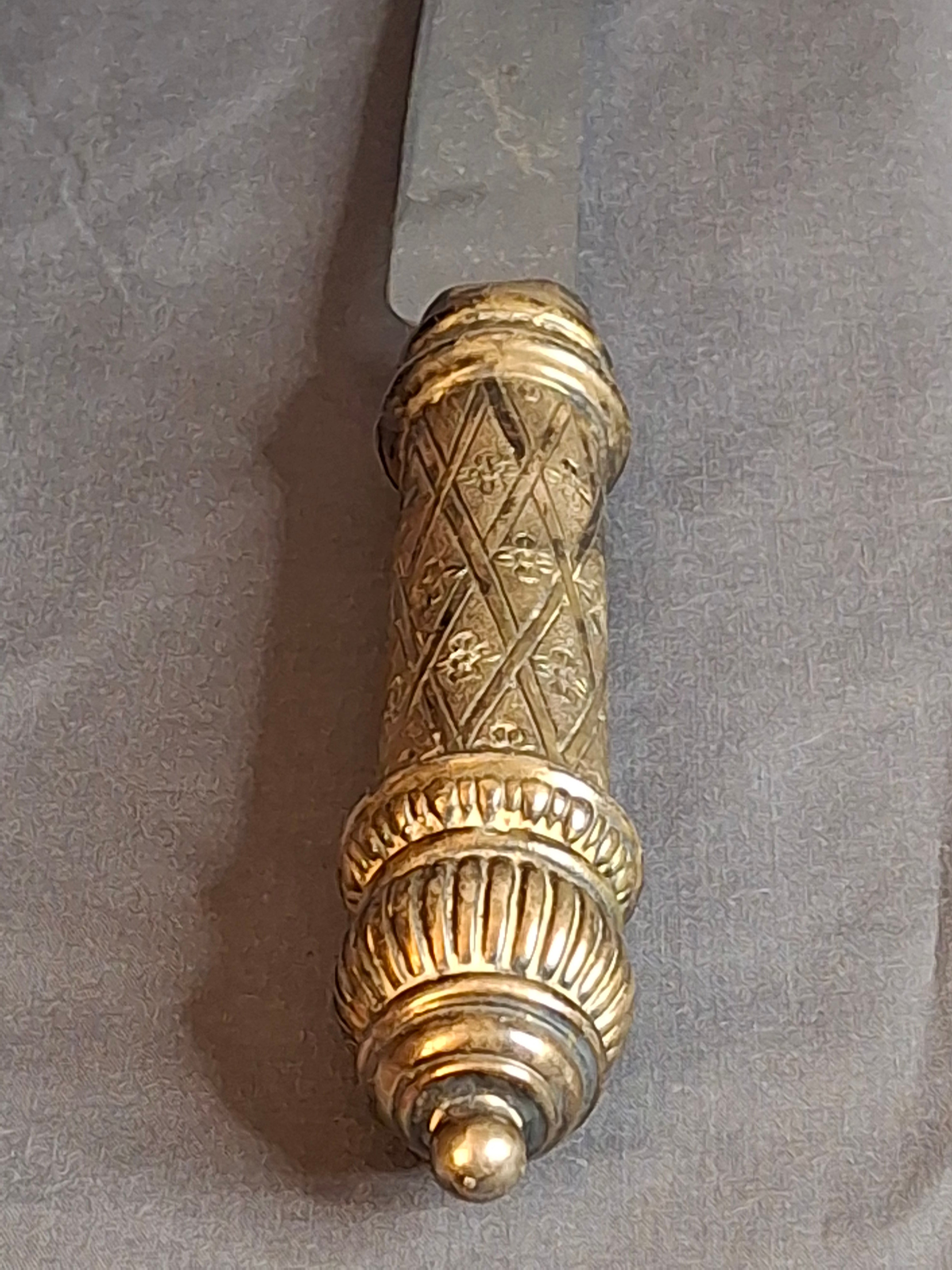 Vintage Sterling Silver 925 Challah Knife & Cake Server Set Sheffield Blade Judaica