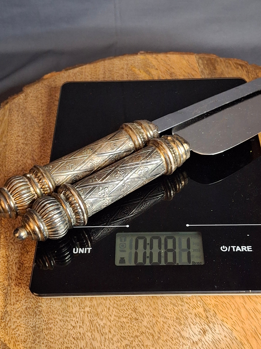 Vintage Sterling Silver 925 Challah Knife & Cake Server Set Sheffield Blade Judaica
