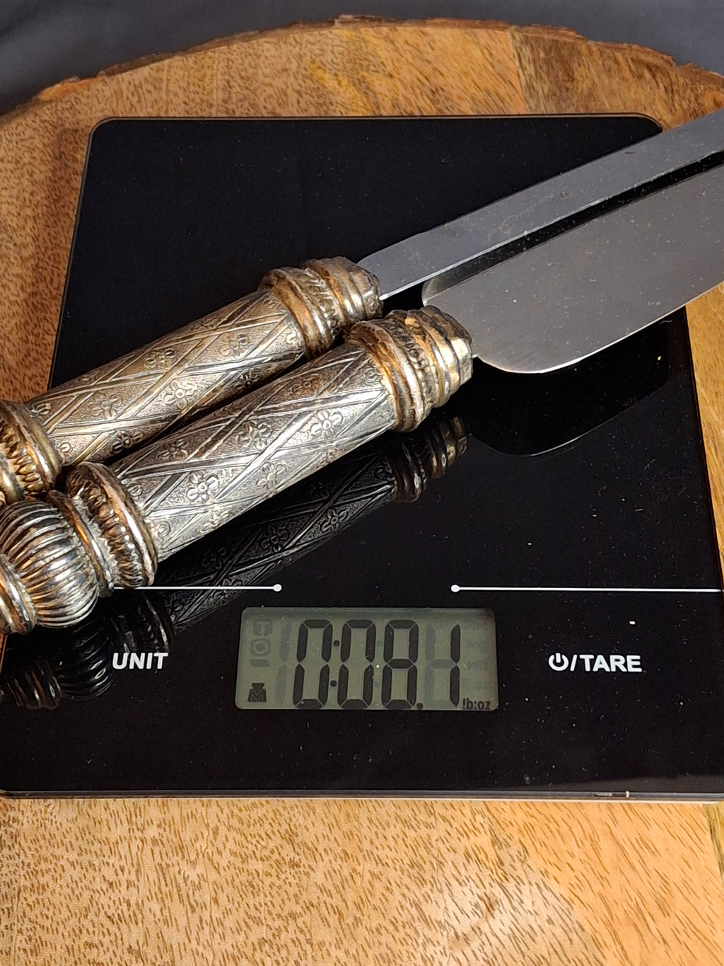 Vintage Sterling Silver 925 Challah Knife & Cake Server Set Sheffield Blade Judaica