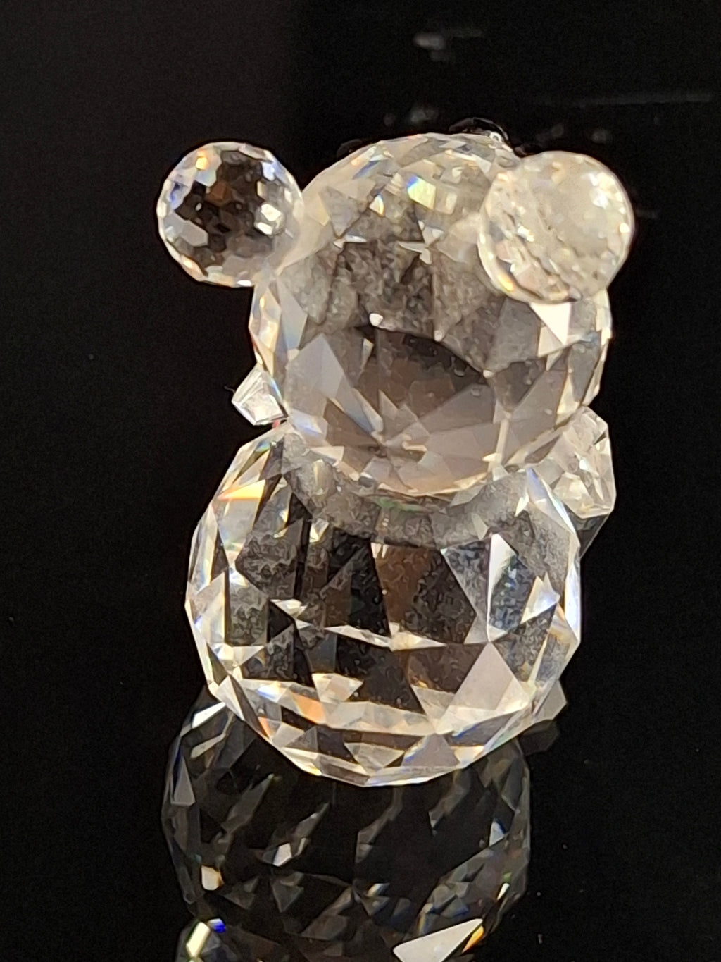 Retired Swarovski Crystal Mini Bear Sitting Figurine 010009 / 7664 046 000 Swan - MINT