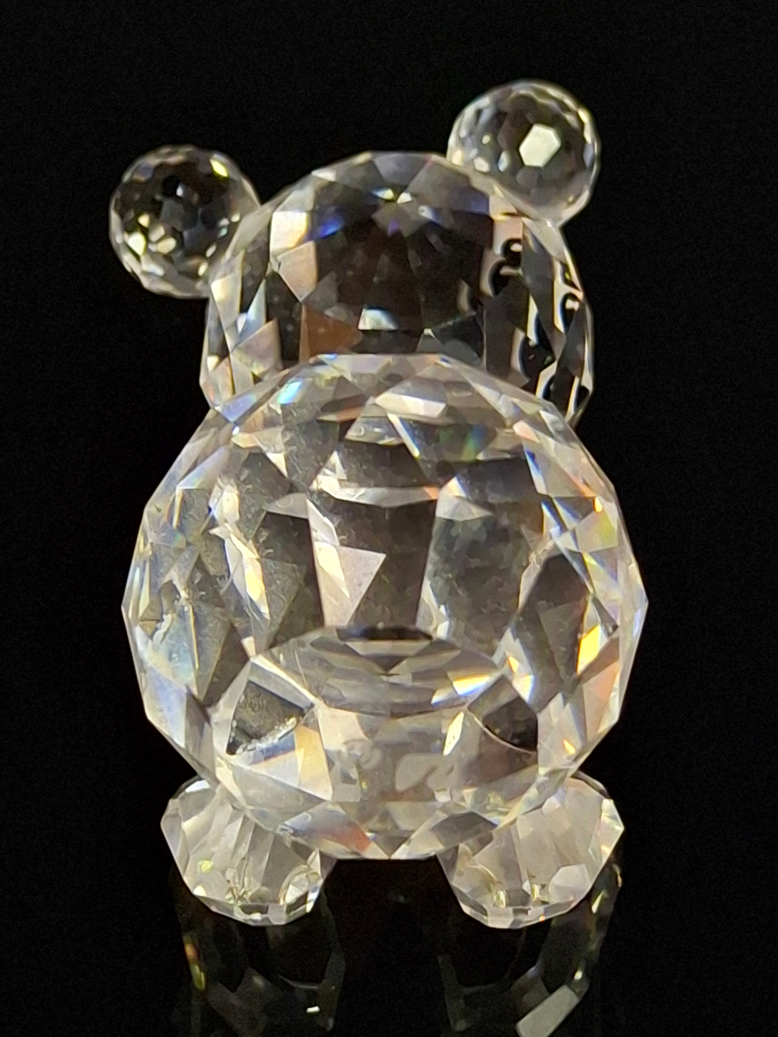 Retired Swarovski Crystal Mini Bear Sitting Figurine 010009 / 7664 046 000 Swan - MINT