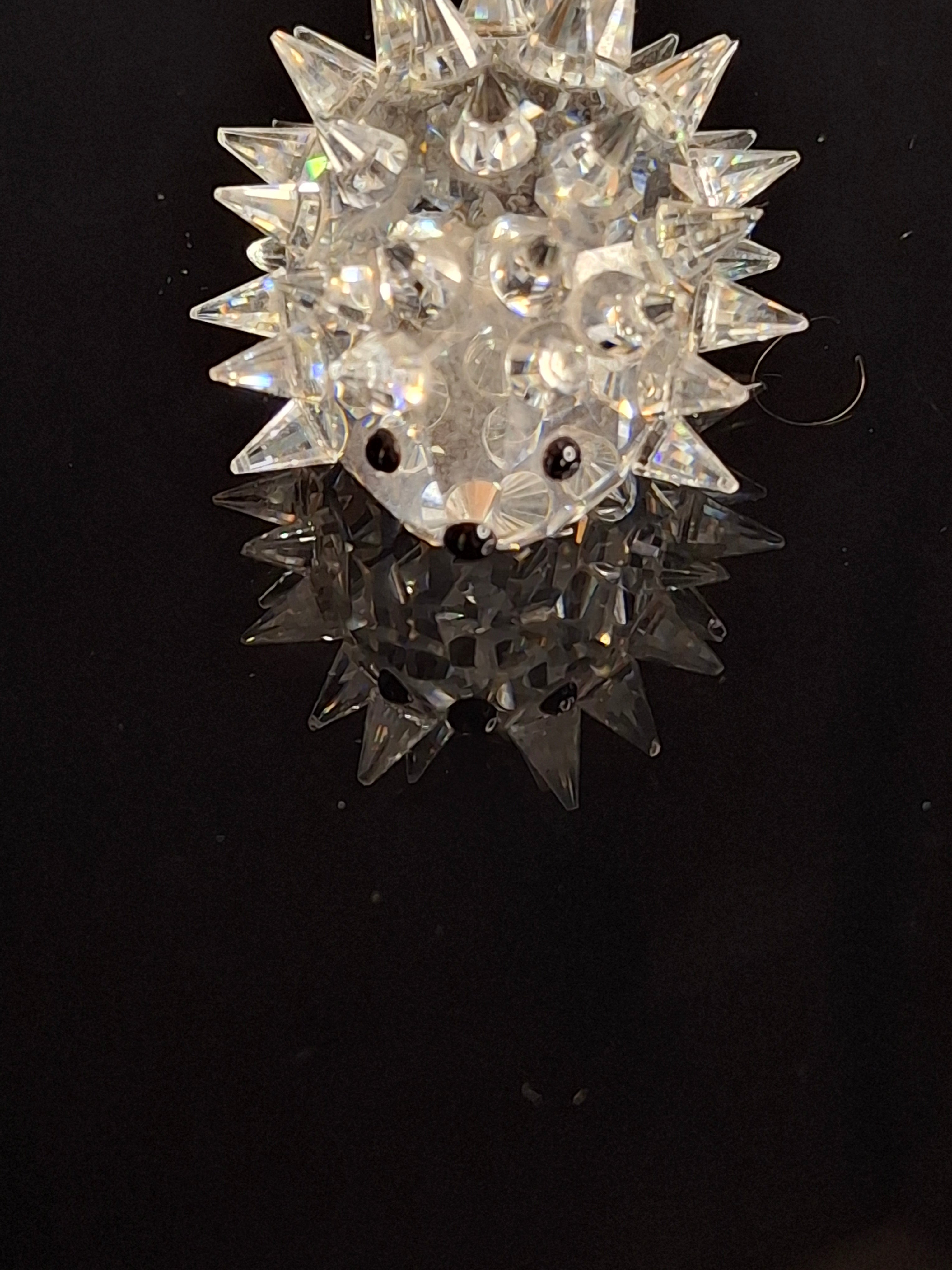 Swarovski Crystal Hedgehog Medium 48 Quills - Retired Max Schreck 7630 045 - Austria