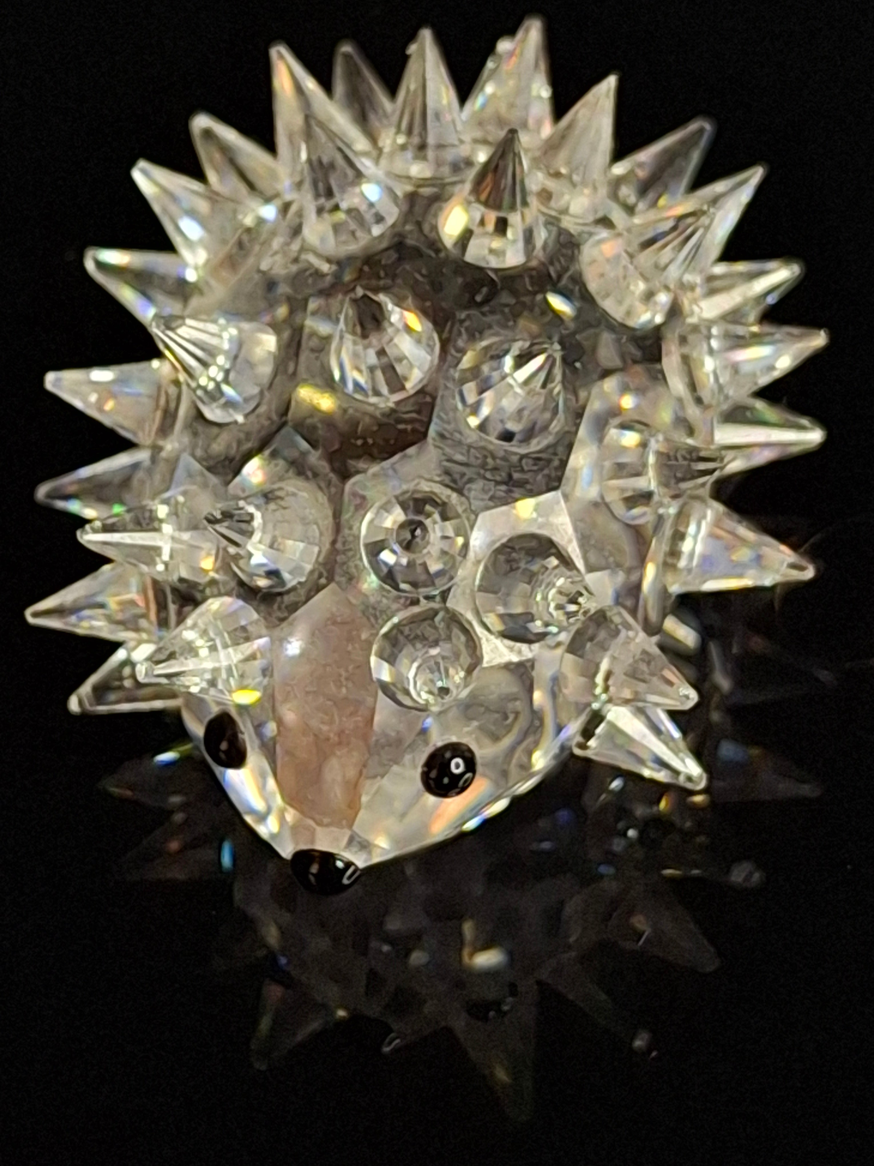 Swarovski Crystal Hedgehog Medium 48 Quills - Retired Max Schreck 7630 045 - Austria