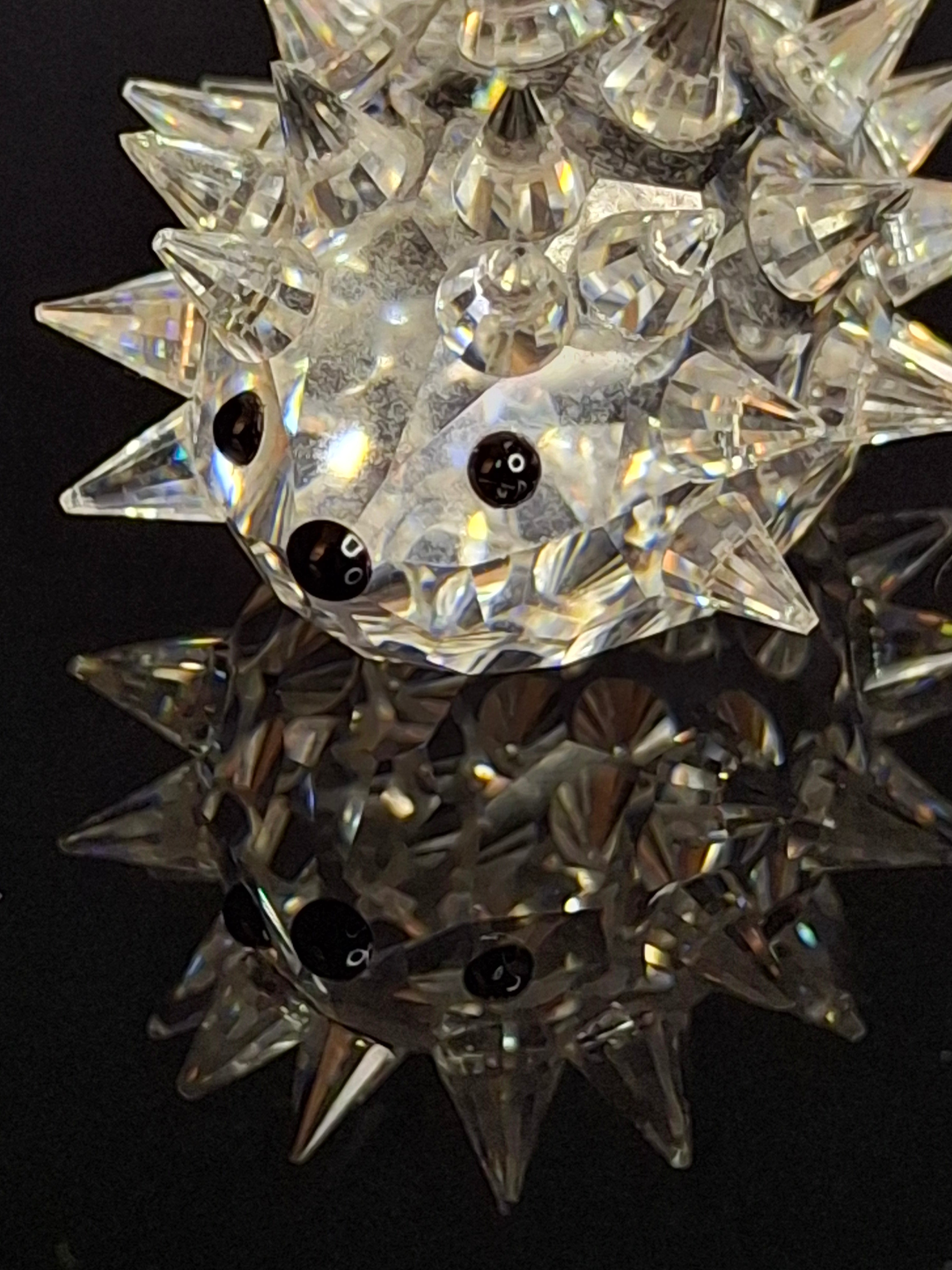 Swarovski Crystal Hedgehog Medium 48 Quills - Retired Max Schreck 7630 045 - Austria