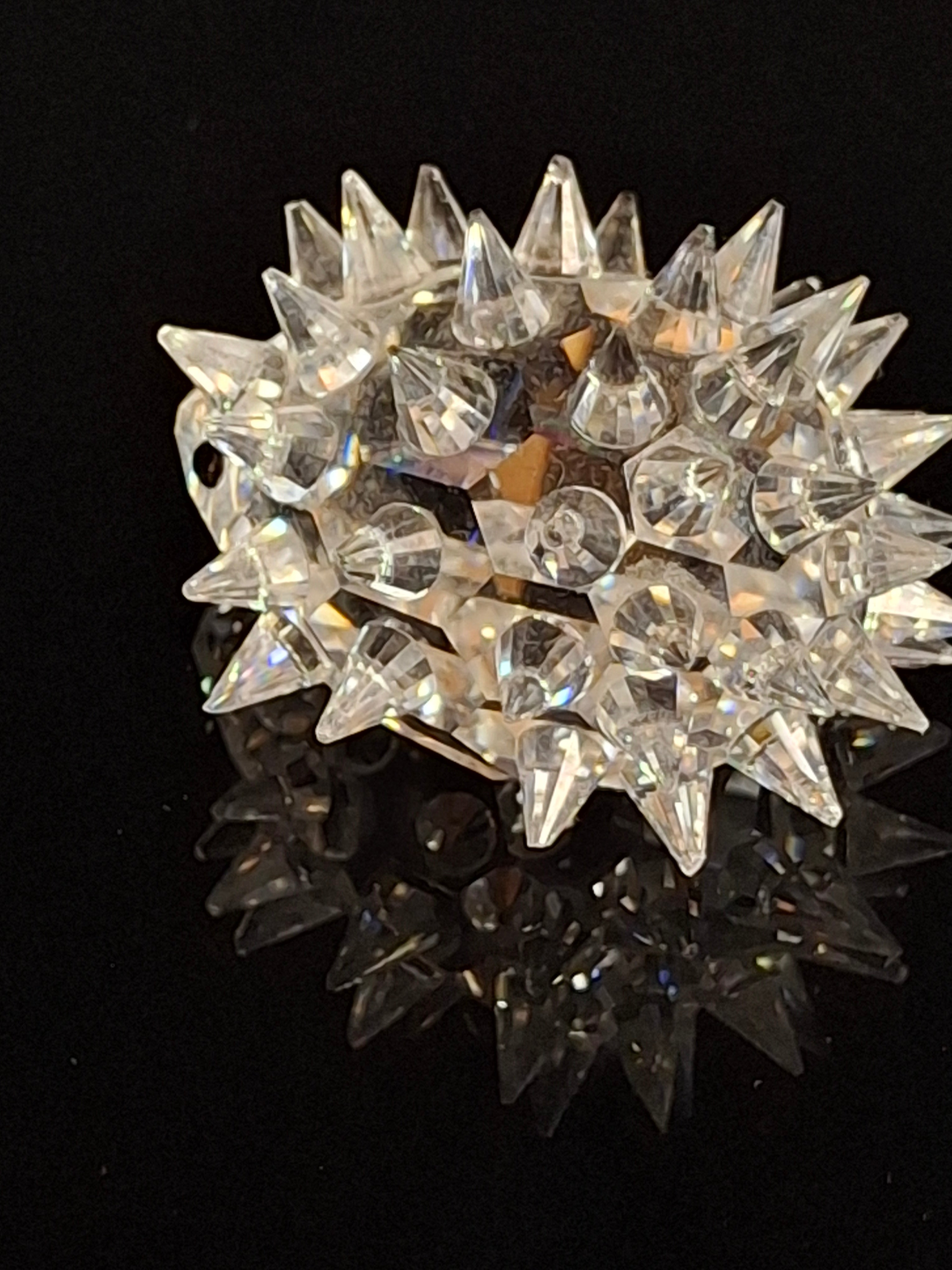 Swarovski Crystal Hedgehog Medium 48 Quills - Retired Max Schreck 7630 045 - Austria