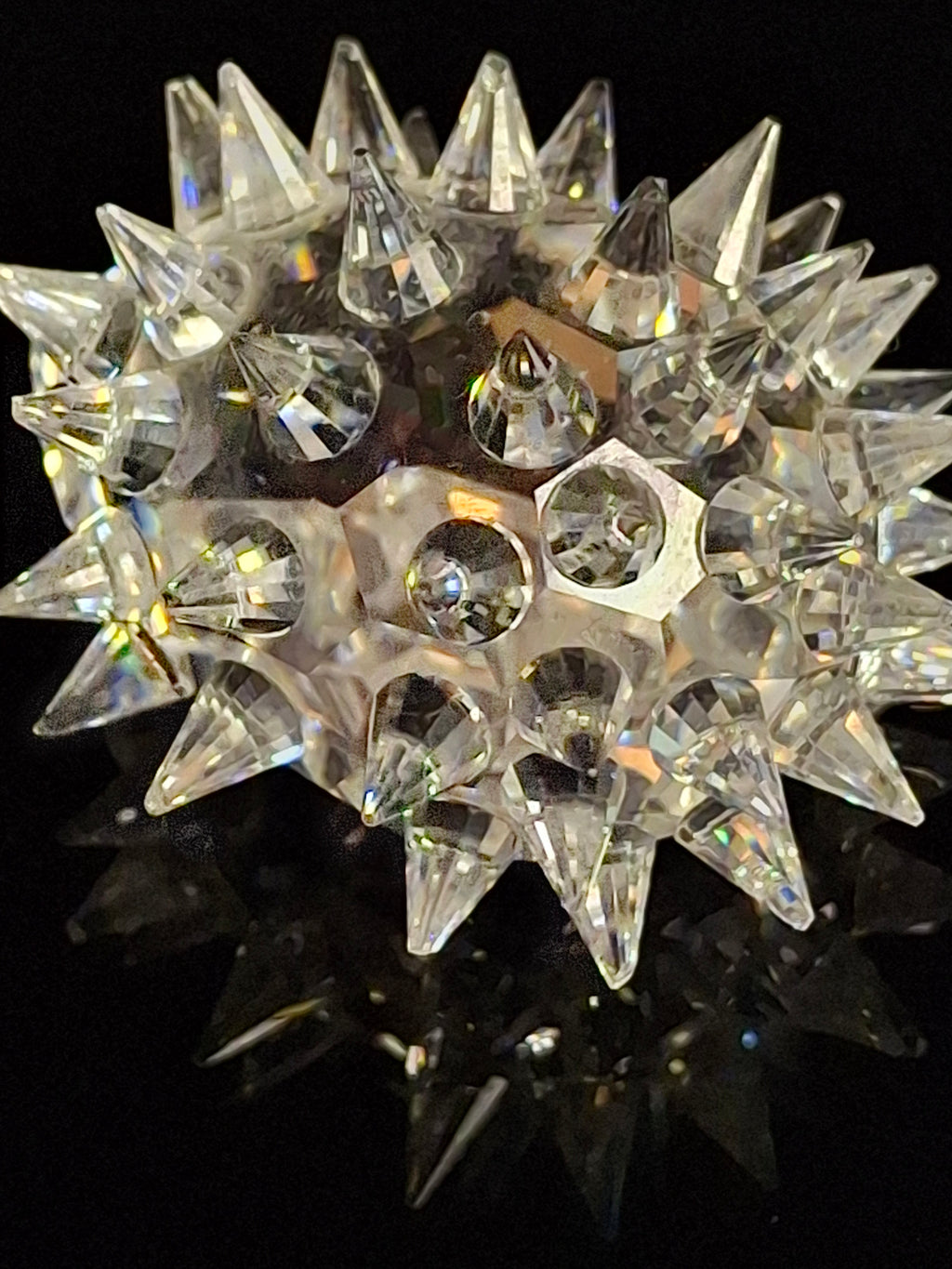 Swarovski Crystal Hedgehog Medium 48 Quills - Retired Max Schreck 7630 045 - Austria