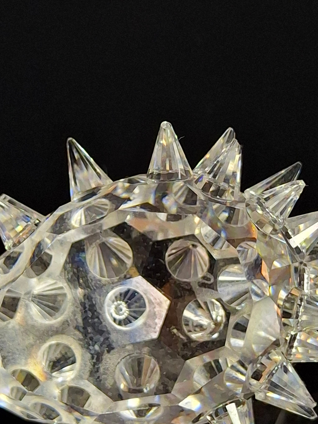 Swarovski Crystal Hedgehog Medium 48 Quills - Retired Max Schreck 7630 045 - Austria