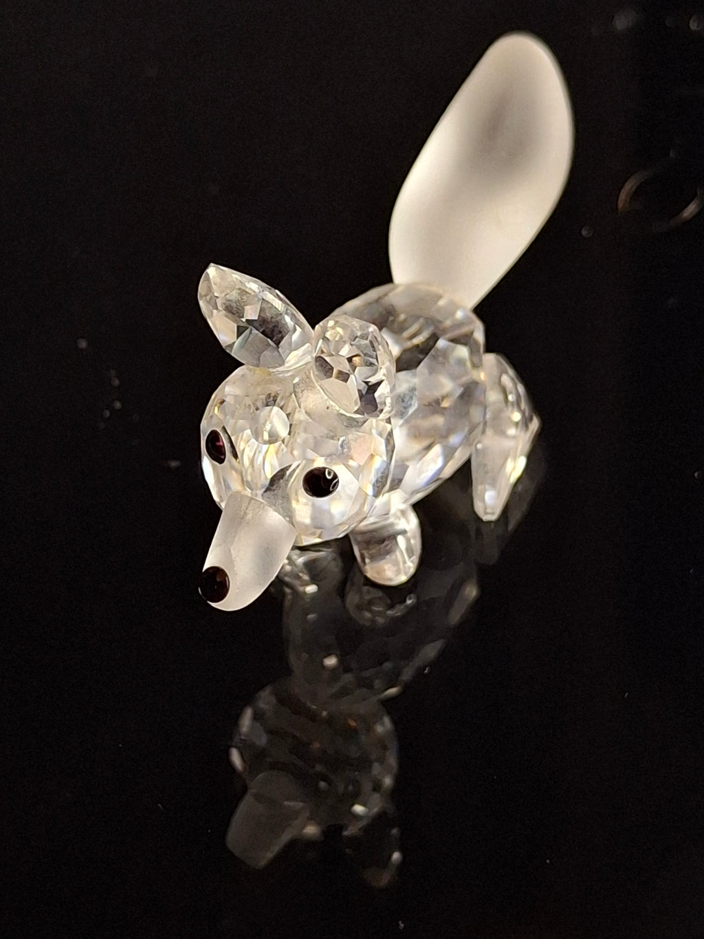 Swarovski Crystal Fox Figurine Small Frosted Tail 010014 Woodland Friends Signed