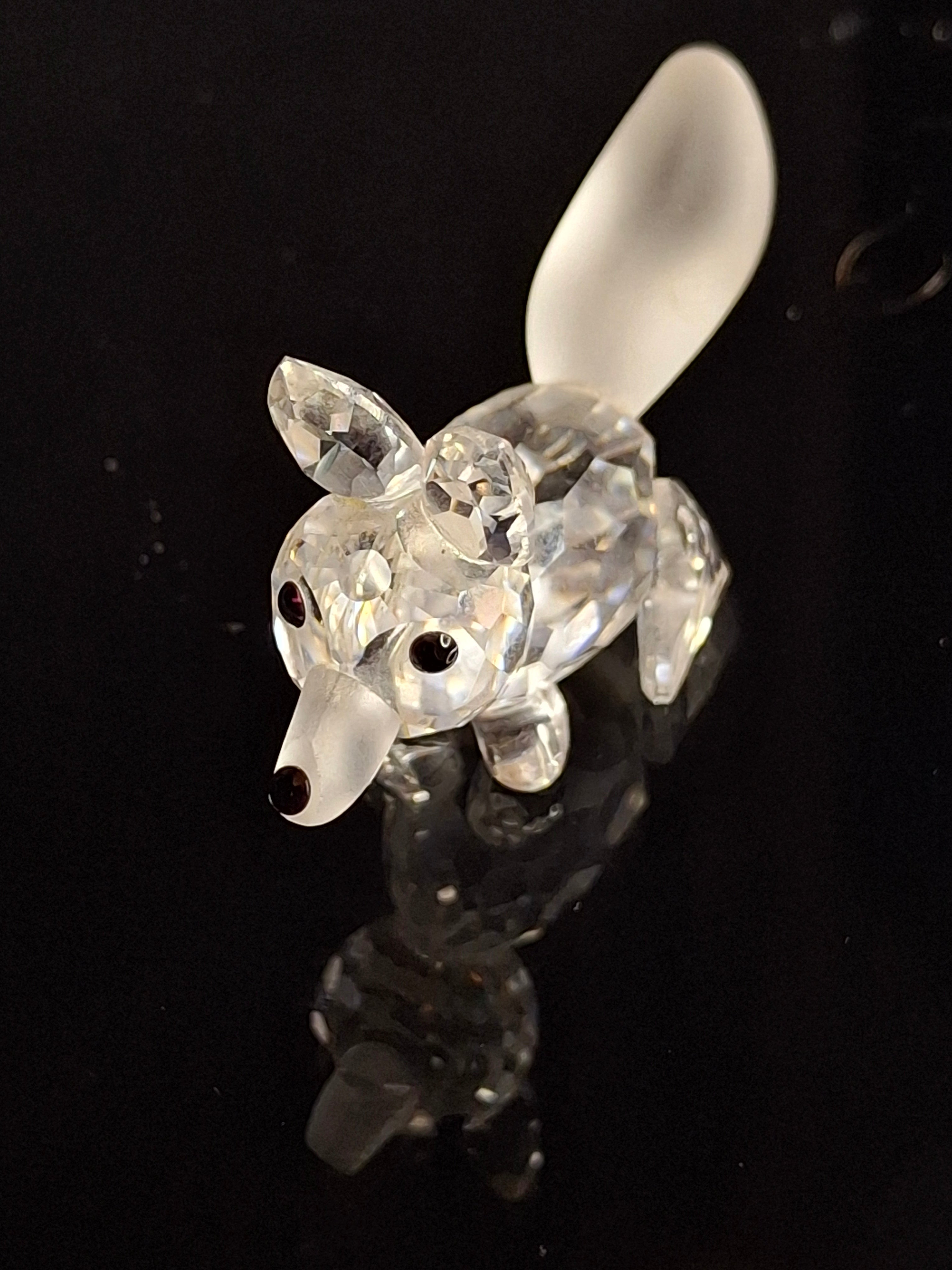Swarovski Crystal Fox Figurine Small Frosted Tail 010014 Woodland Friends Signed