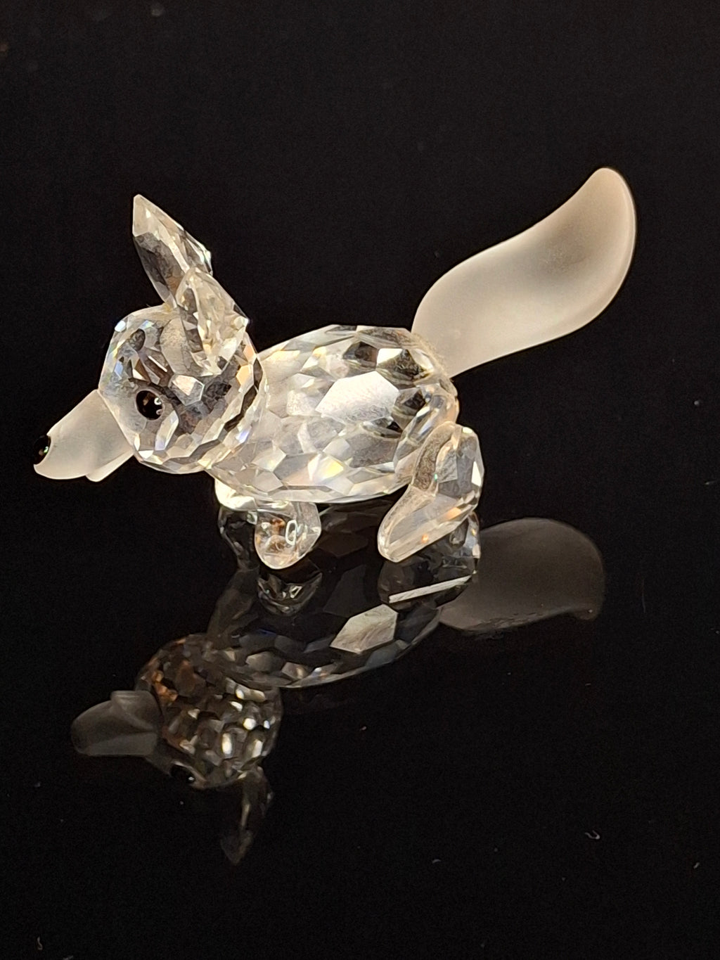 Swarovski Crystal Fox Figurine Small Frosted Tail 010014 Woodland Friends Signed
