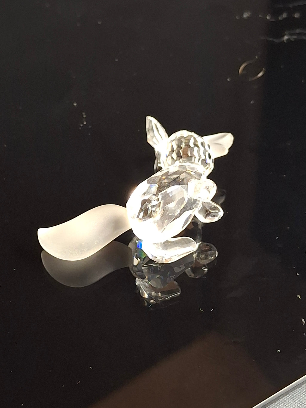 Swarovski Crystal Fox Figurine Small Frosted Tail 010014 Woodland Friends Signed