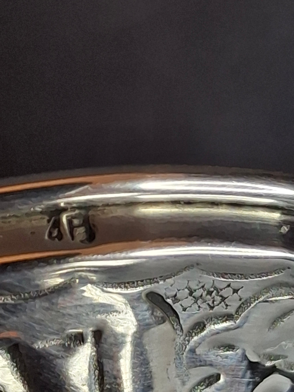 Vintage Bier Jerusalem Solid Silver Kiddush Cup - Hand-Chased Repoussé Grapes - Artisan "Ben" Hallmark
